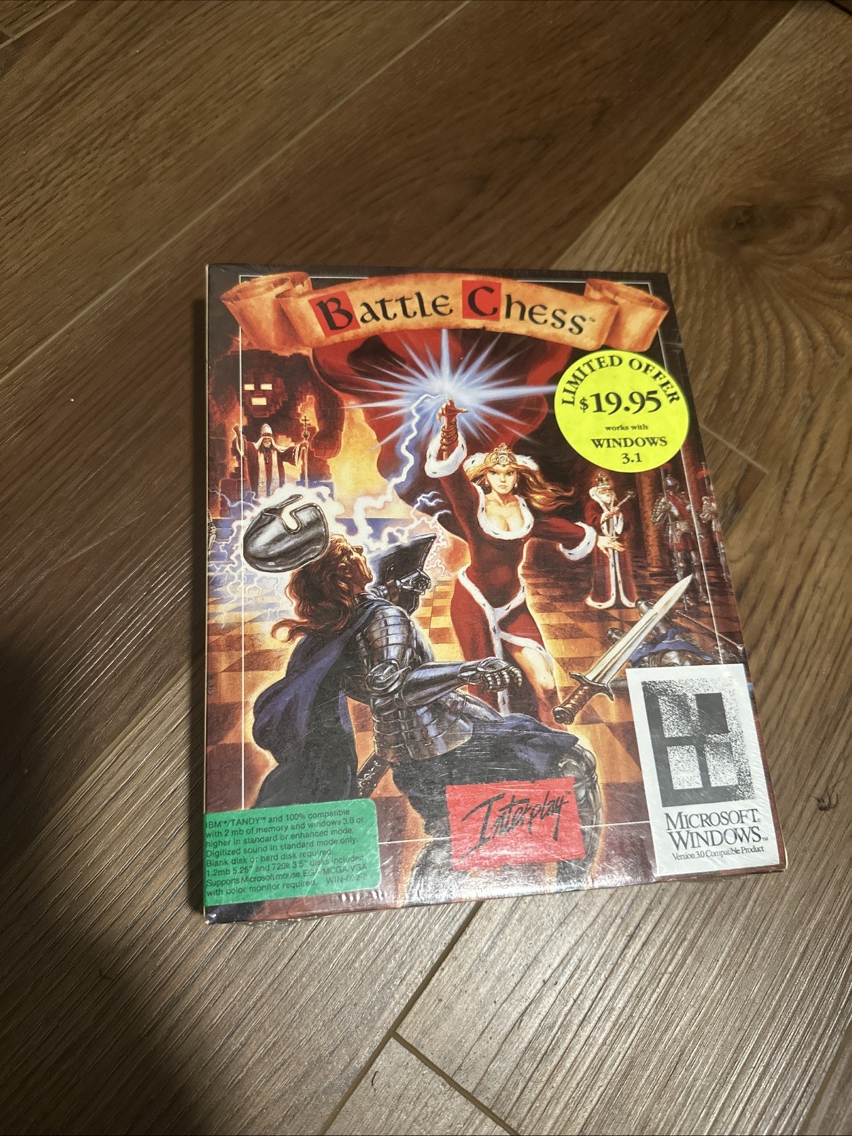 Battle Chess 1990 Big Box Sealed Interplay PC IBM Tandy Microsoft Windows Game