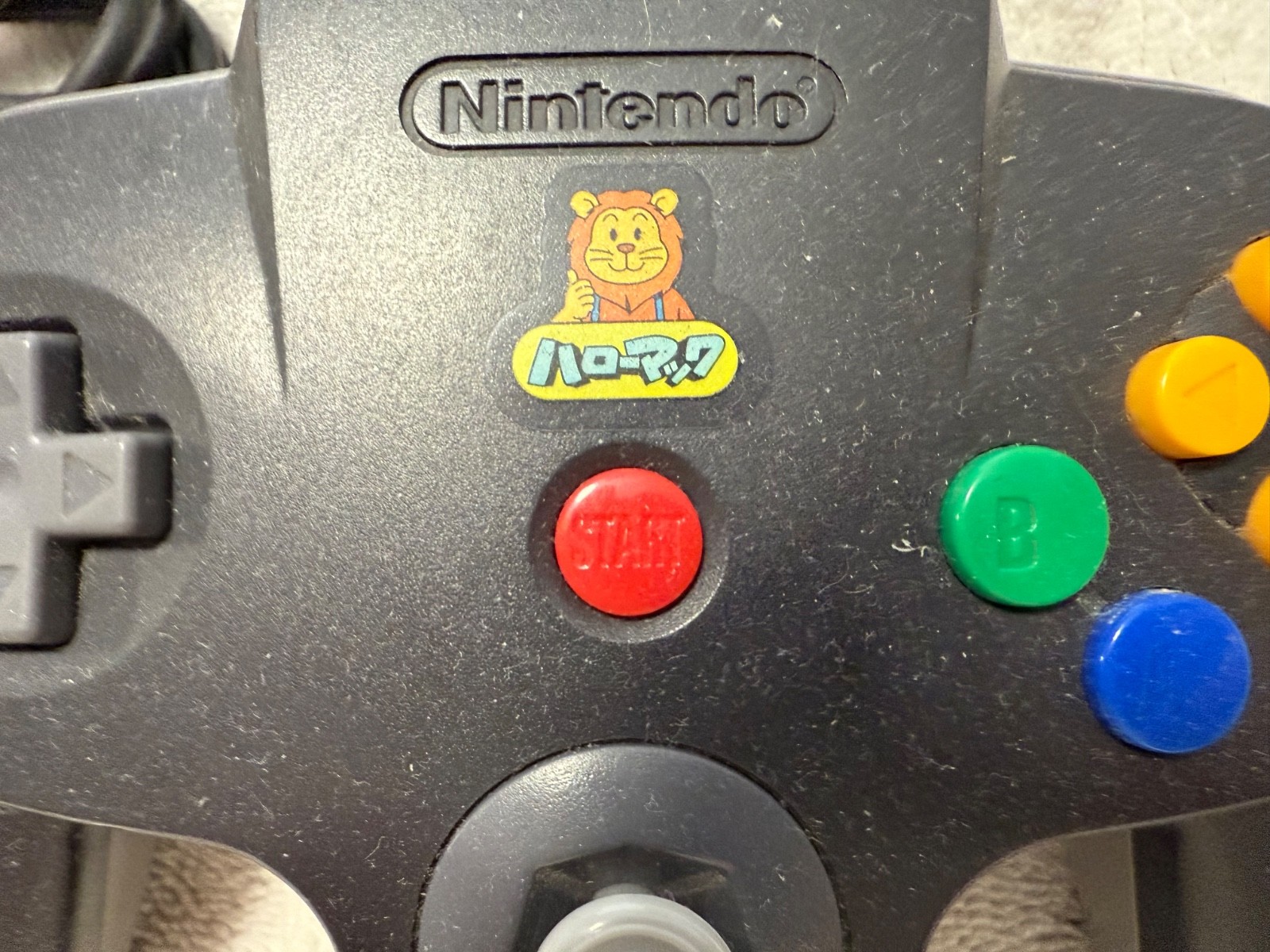 Nintendo 64 Rare Hello Mac Black/Grey Controller TIGHT Stick