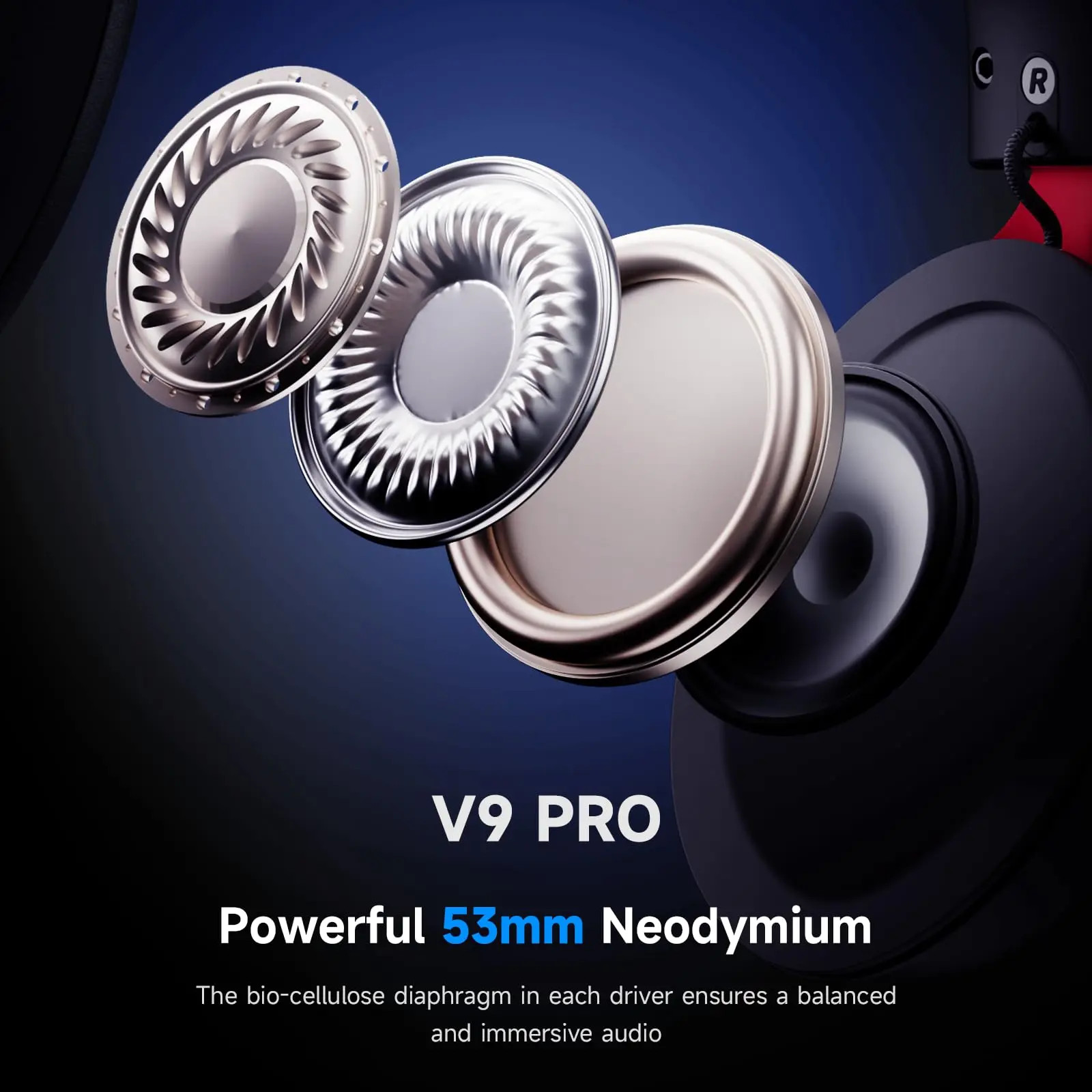 MCHOSE V9 Pro Wireless Gaming Headset 7.1 Surround Sound 250Hr Battery PS5 PC