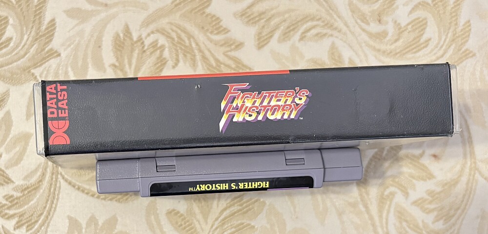 FIGHTER’S HISTORY (Super Nintendo SNES 1994) Near Complete w/ Manual + Cut Box