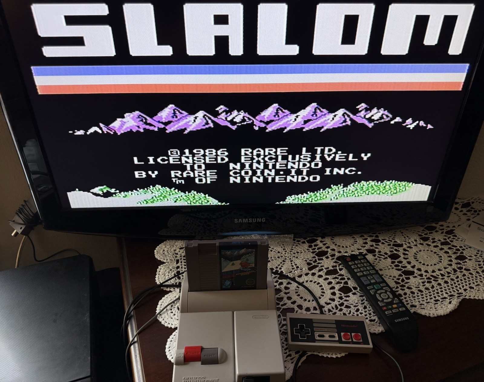 Nintendo NES Lot of 2! Slalom & Super Mario/Duck Hunt CARTS ONLY Combine Ship 📫