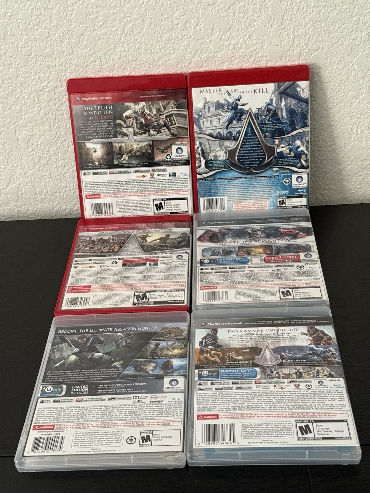 Lot of 6 Assassin’s Creed Series PlayStation 3 PS3 Games TESTED (AC III Sealed)