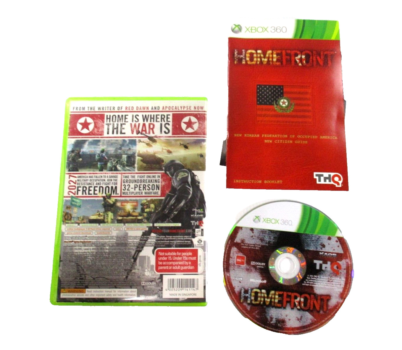Homefront XBOX 360 MA15+ PAL R4 + Manual 2010 Epic Games Tested