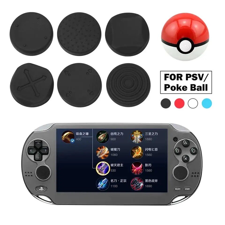 6 Analog Stick Thumb Silicone Cap Cover Joystick Grip For PS Vita PSV 1000 2000