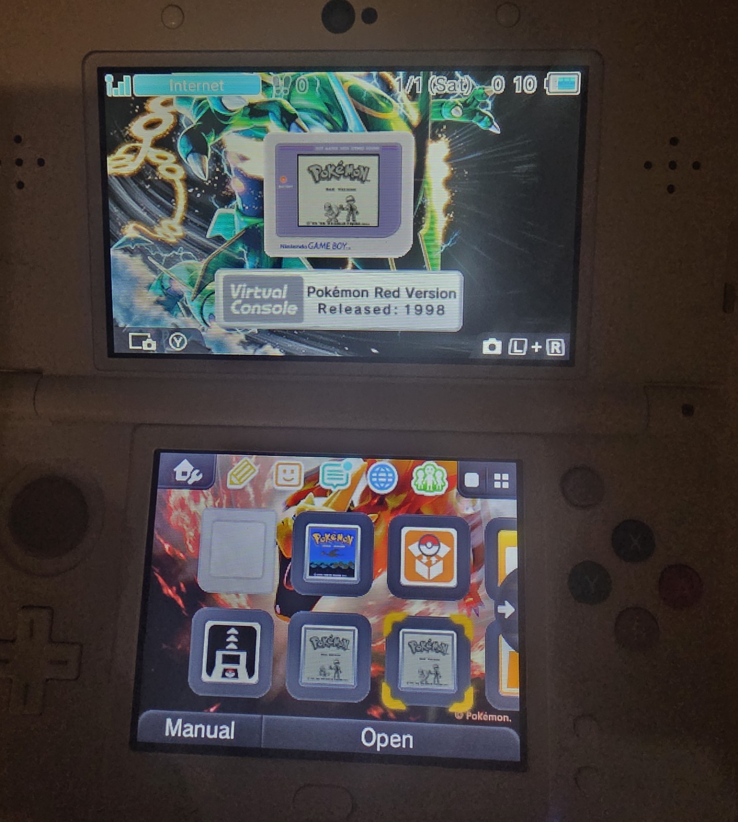💥 New Nintendo 3DS Pokemon 20th Anniversary Edition System Box Plates Red Blue