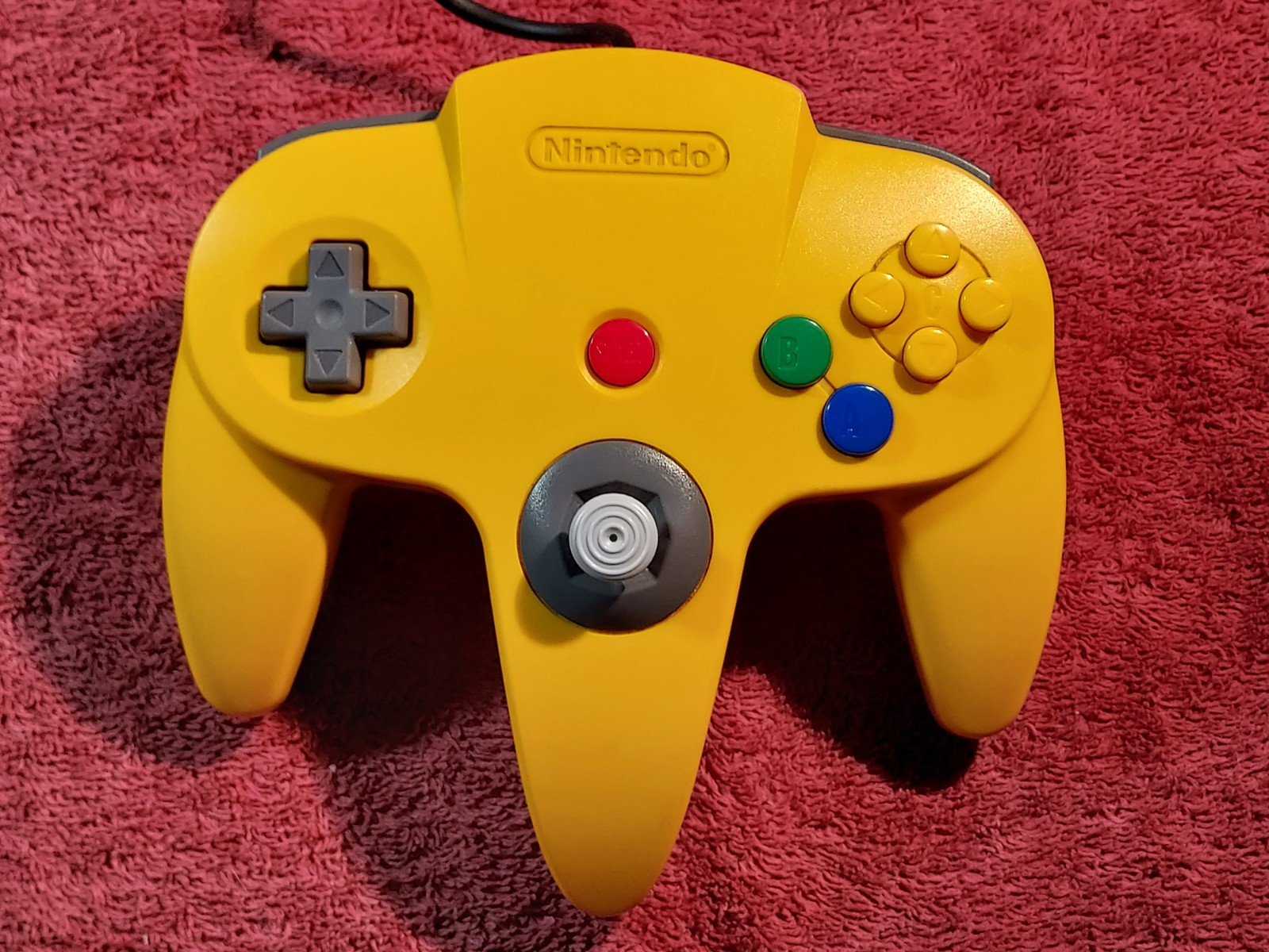 Official Nintendo 64 N64 Yellow Controller CIB Complete in Box Original Genuine