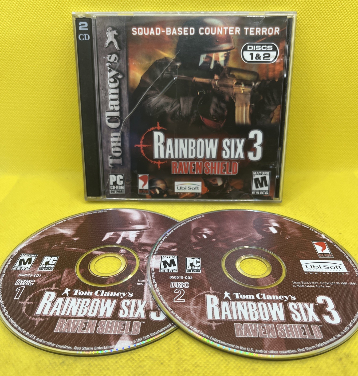 Tom Clancy’s Rainbow Six 3 Raven Shield (2-Disc Set, PC CD-ROM, 2003)