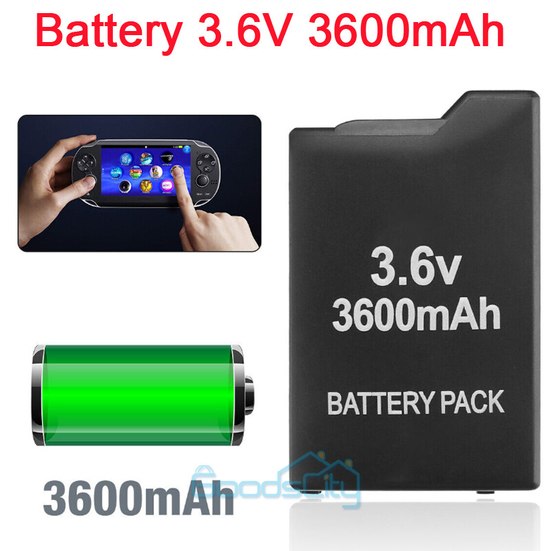 Lot Rechargeable Battery + Charger For PSP 2001 3001 3600mAh 3.6V PSP 2000/3000
