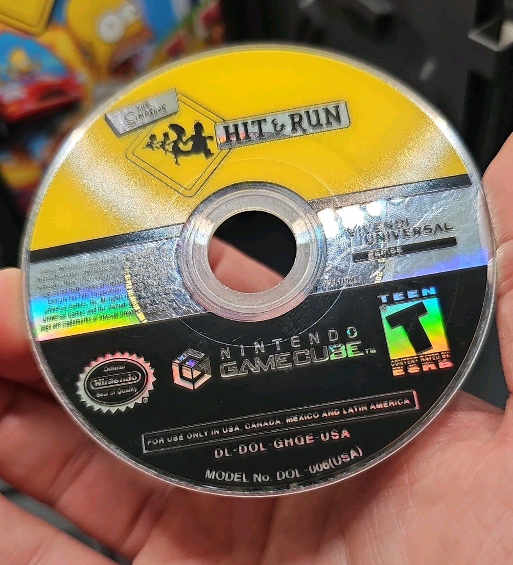 The Simpsons Hit & Run & Monster House Gamecube Lot Complete **Disc Read Error**