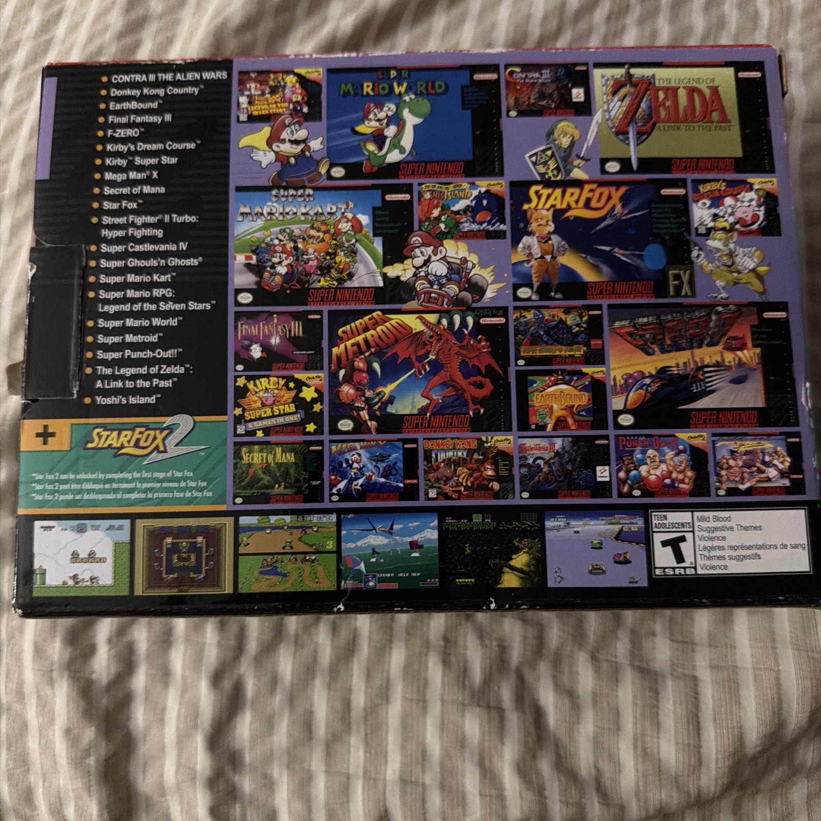 Authentic SNES Super Nintendo Classic Mini Super Entertainment System 21 Games