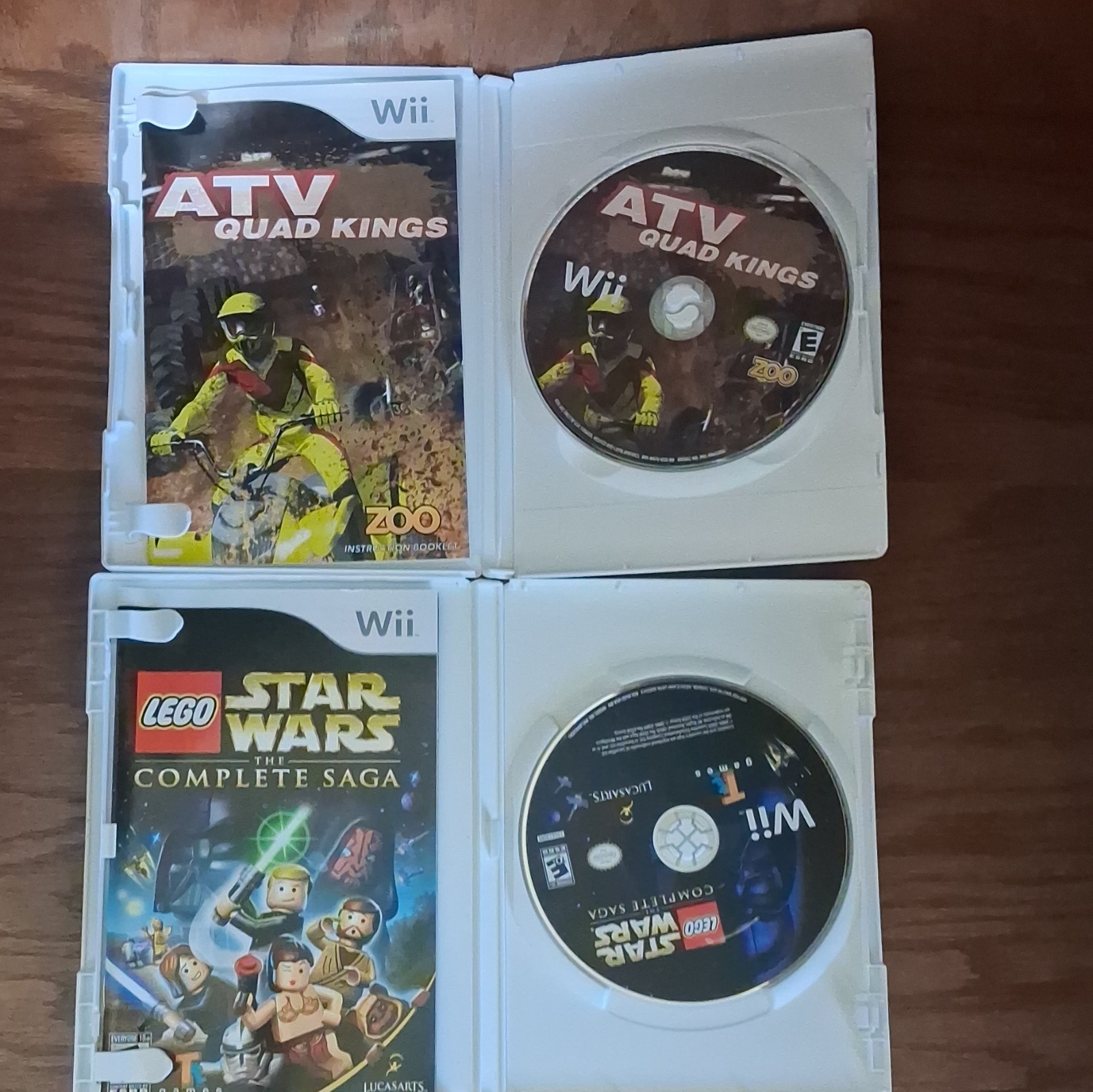 Nintendo Wii Game Lot: Ice Age, Wii Play, LEGO Star Wars, ATV Quad Kings & more.