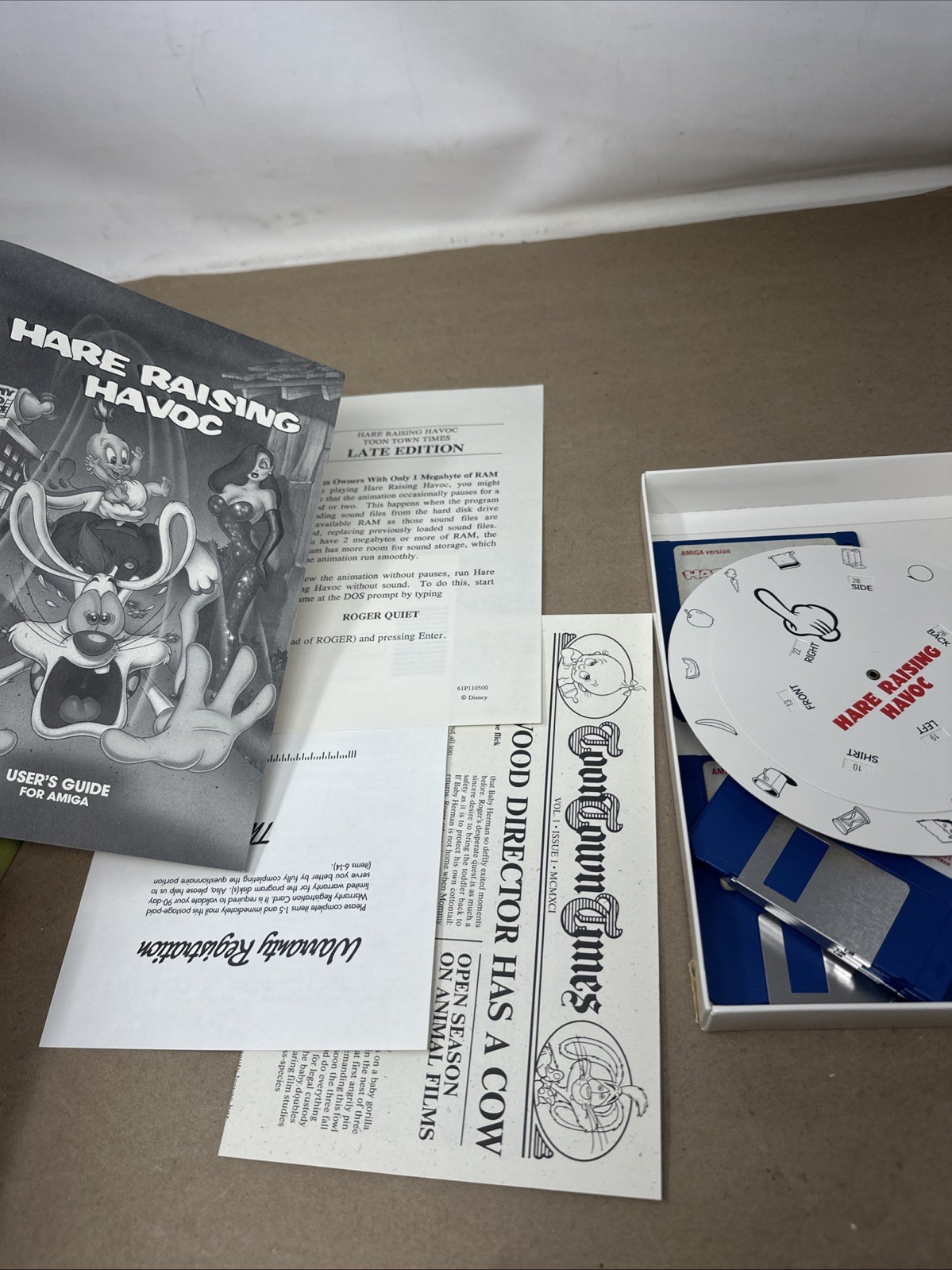 Roger Rabbit Hare Raising Havoc AMIGA 500 2000 Game 1991 RARE COMPLETE In BOX