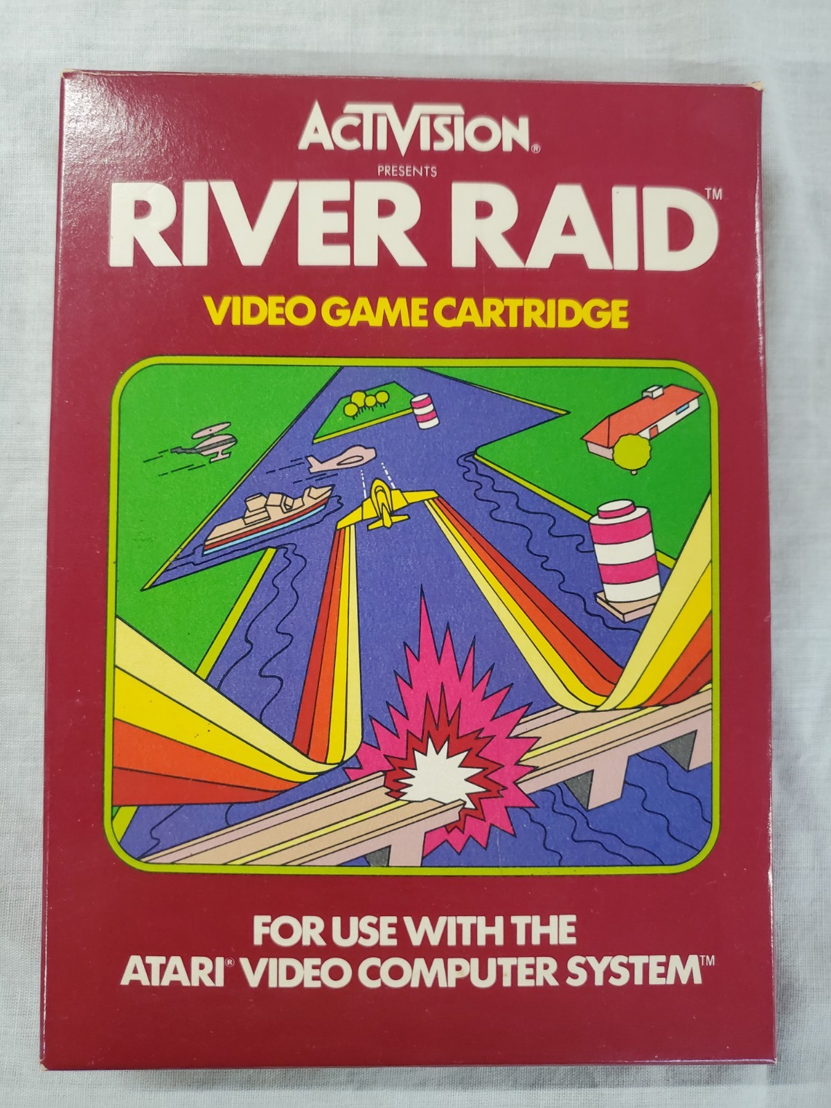 River Raid (Atari 2600) Complete In Box CIB Tested (C043)