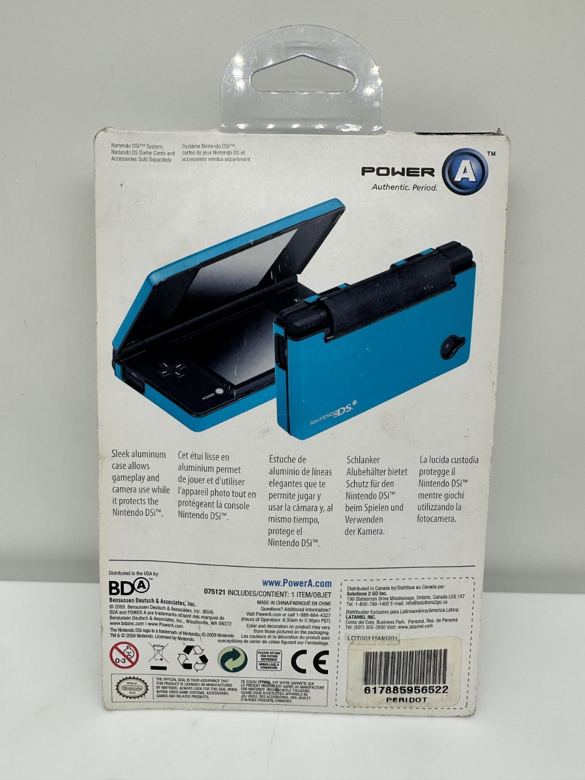 Official Nintendo DSi Aluminum Guard Case Power A 2009 New in Sealed Package