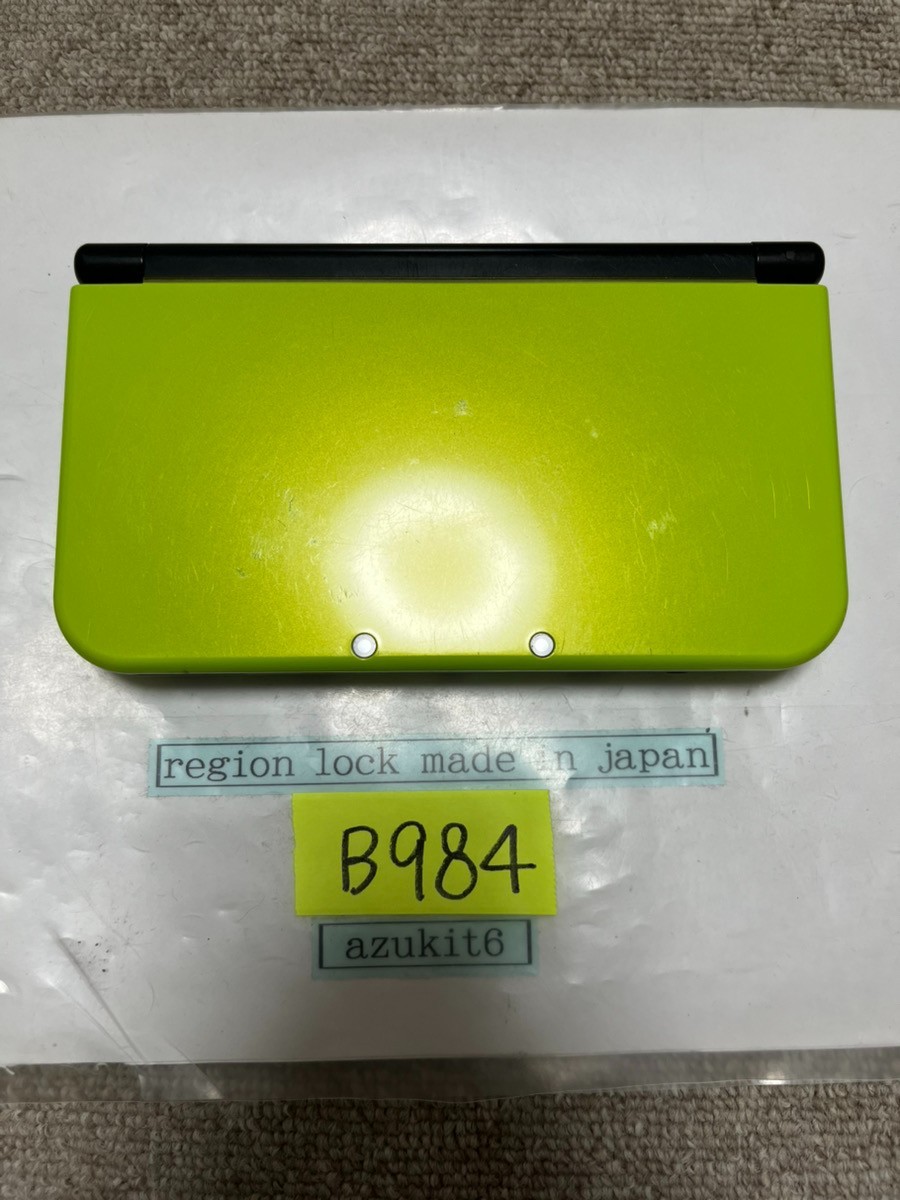 New Nintendo 3DS XL LL Black Lime Console region Japanese B984