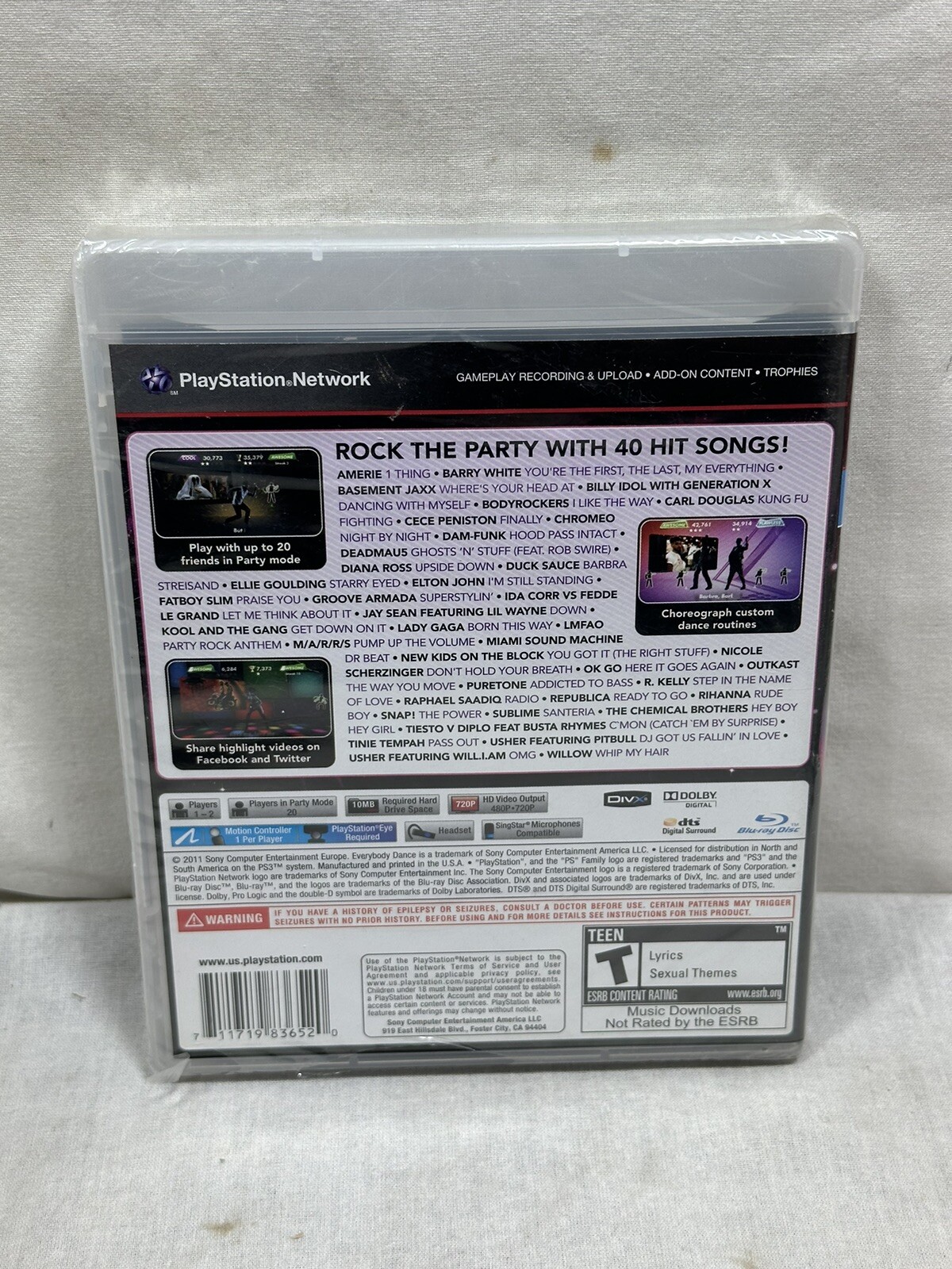 Everybody Dance (Sony PlayStation 3, 2011) New Sealed