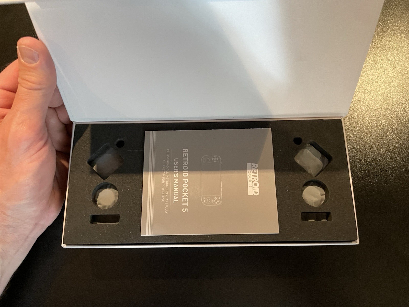Retroid Pocket 5 Black OLED Android Handheld with Carrying Case and 512 GB SD