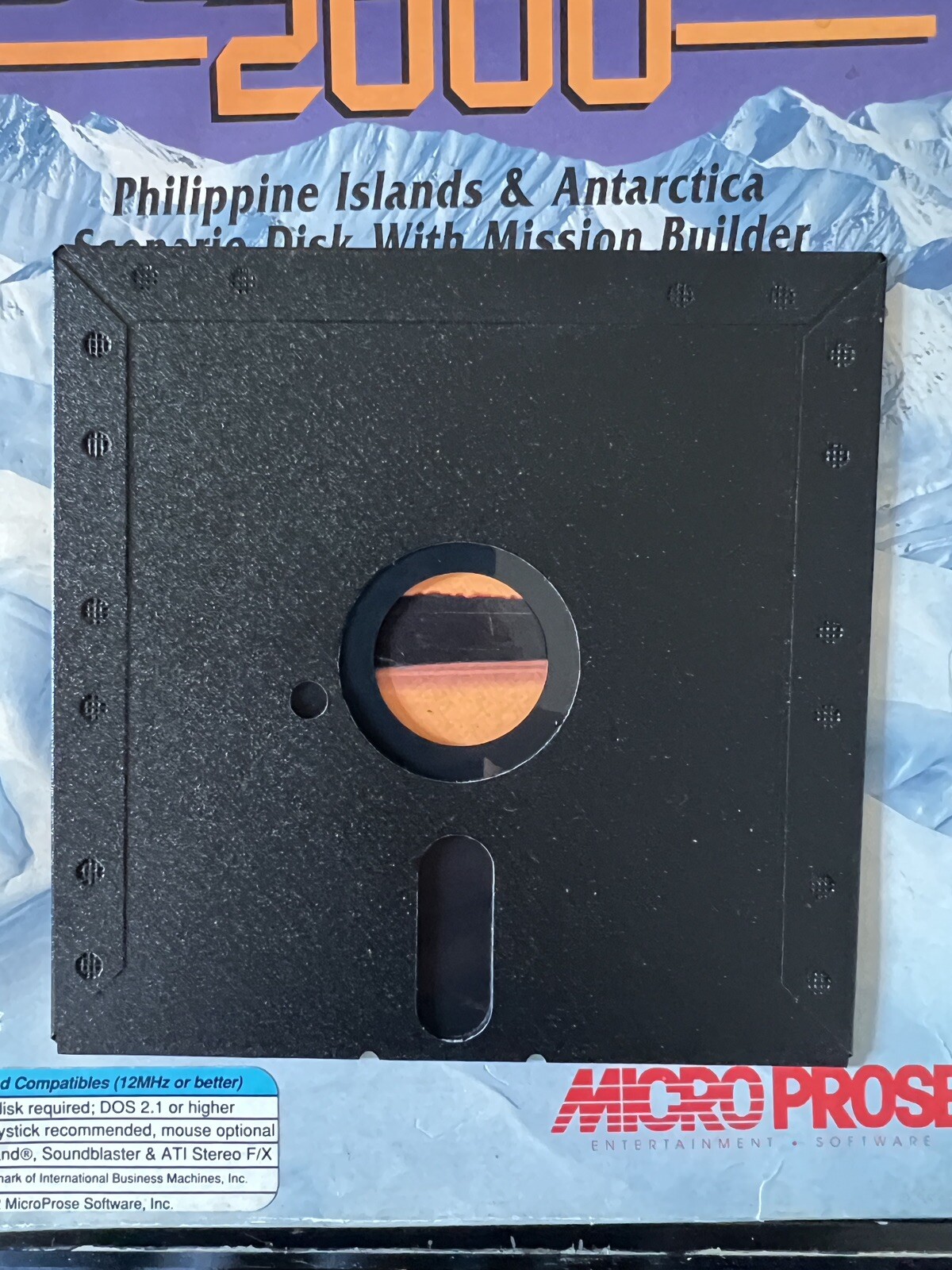Vintage ‘92 IBM Micro Prose “Gunship 2000” Big Box PC Game w/Docs, 5.25” Floppy