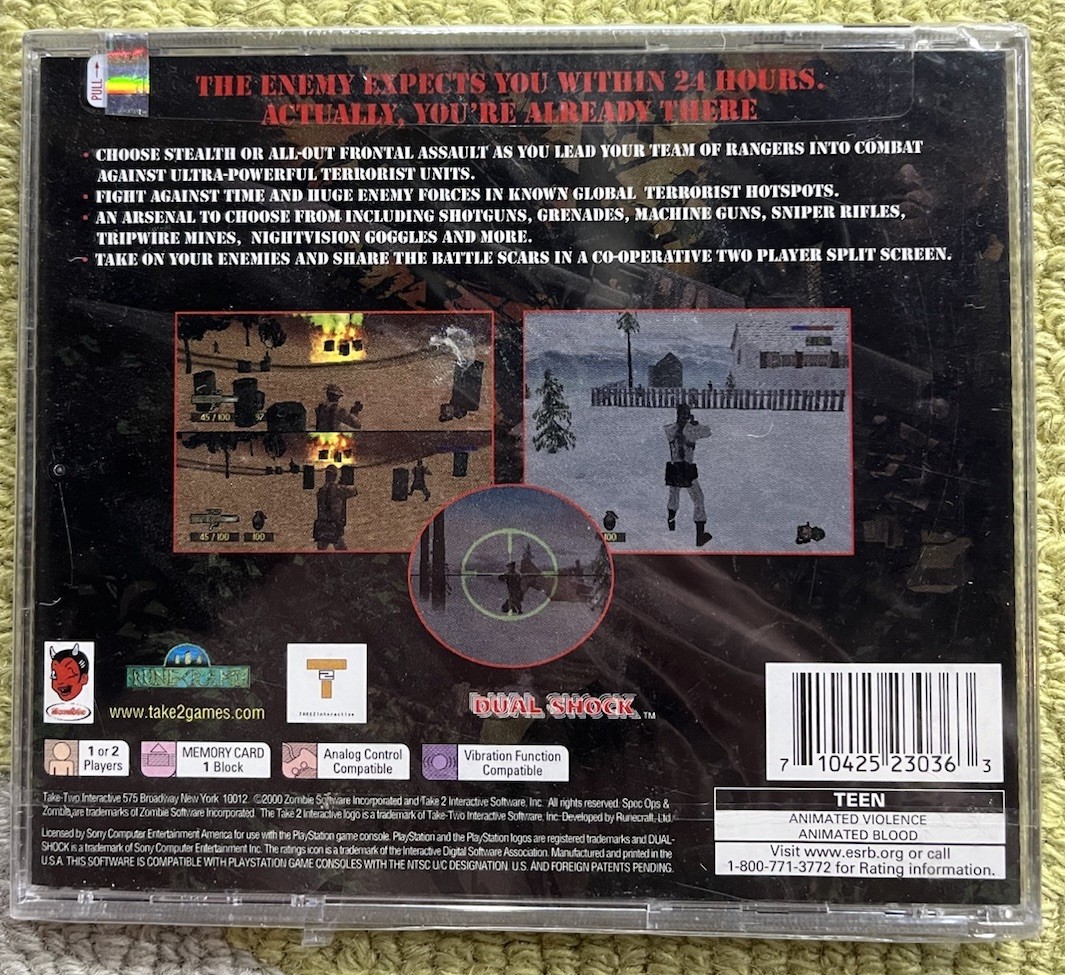 Spec Ops – PS1 Factory Sealed