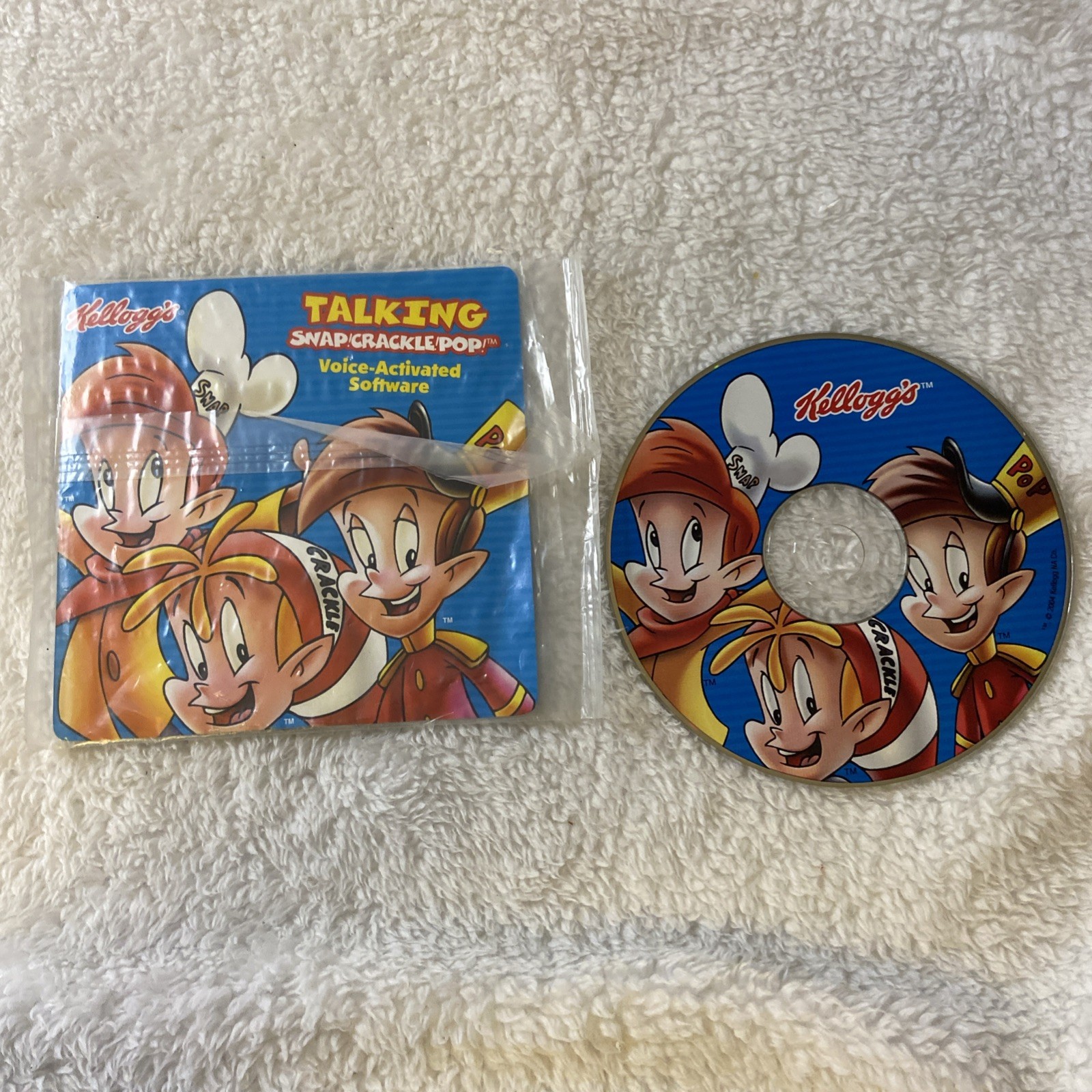 Talking Snap Crackle Pop Voice Activated Software Kellogg’s New CD Bonus Vintage