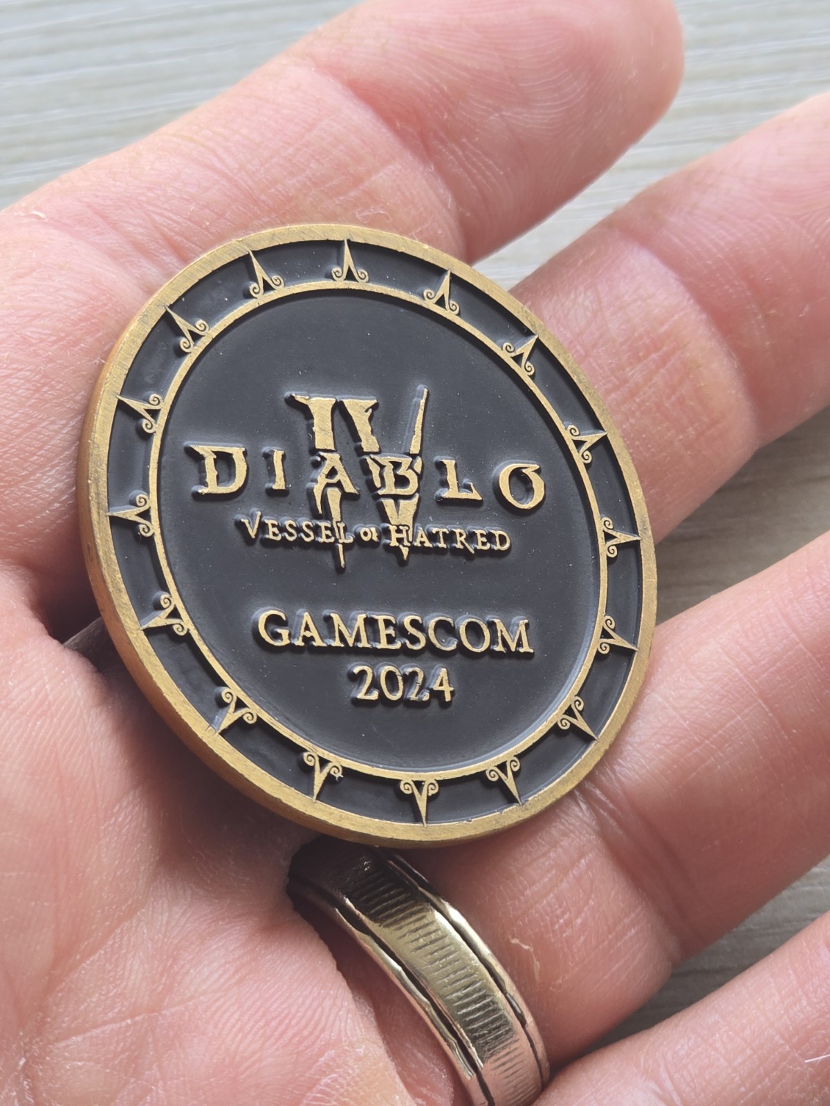 Diablo 4 IV Vessel Of Hatred Coin Medal Spiritborn EAGLE Gamescom Blizzard Promo