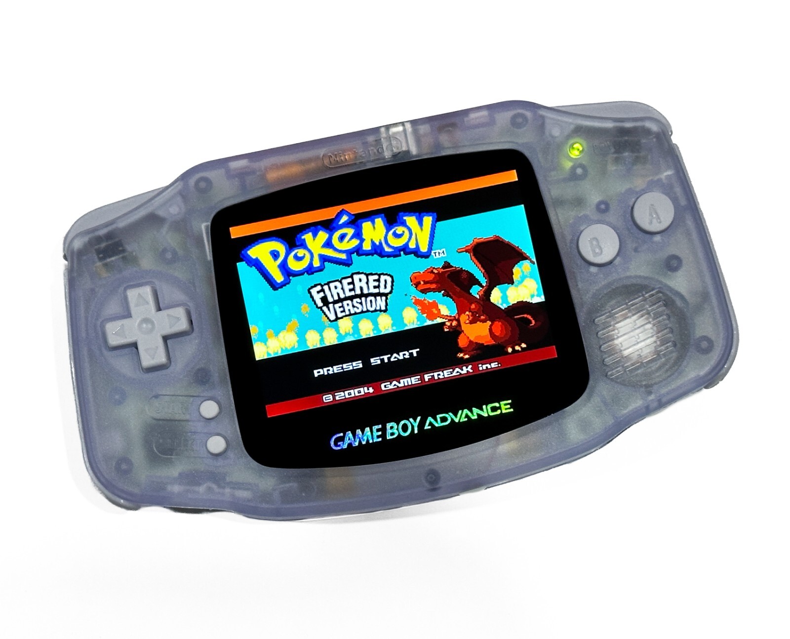 Nintendo Game Boy Advance GBA V5 IPS LCD GLACIER System w/ Rechargeable Battery