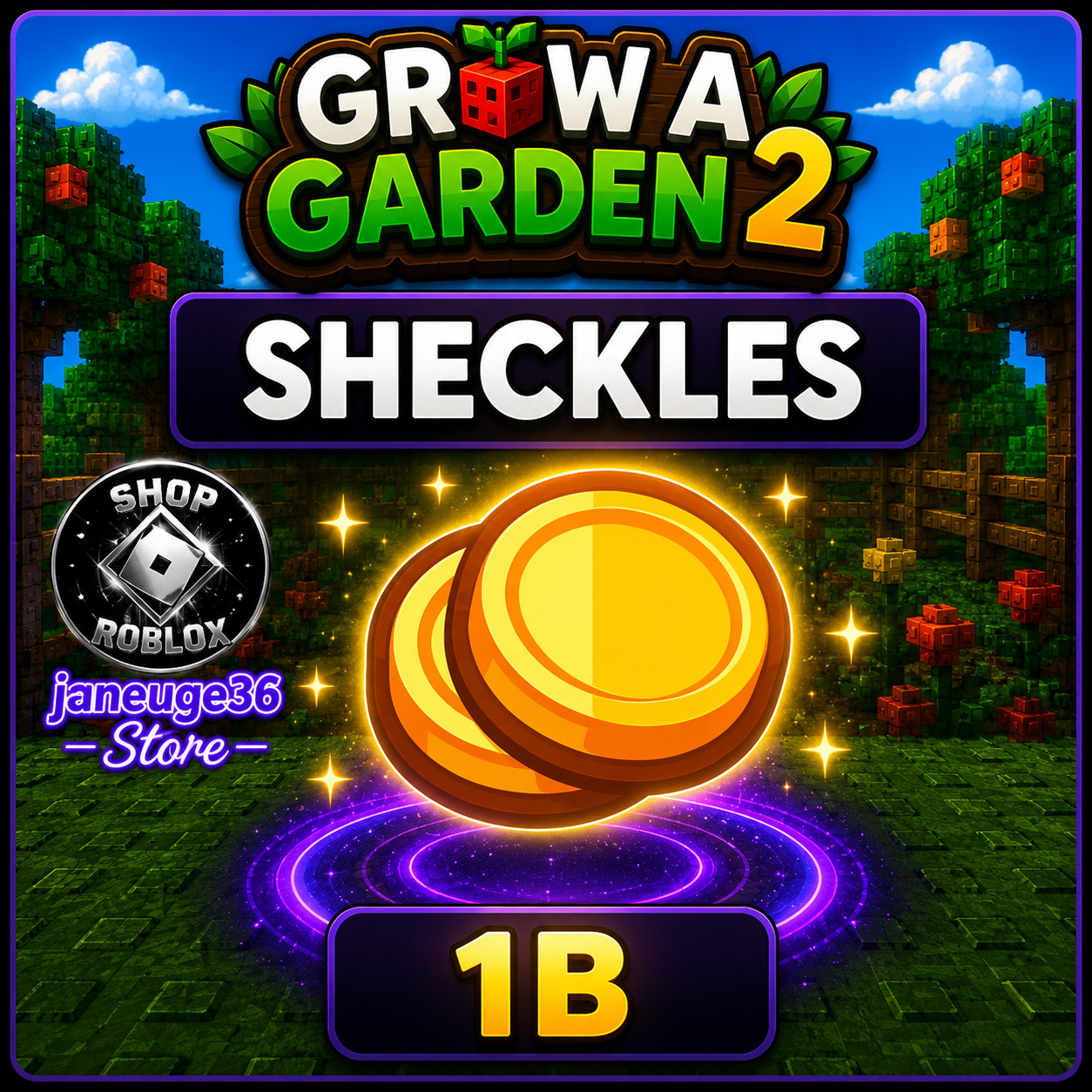 🪴Grow a Garden 2 1B SHECKLES FAST &EASY!