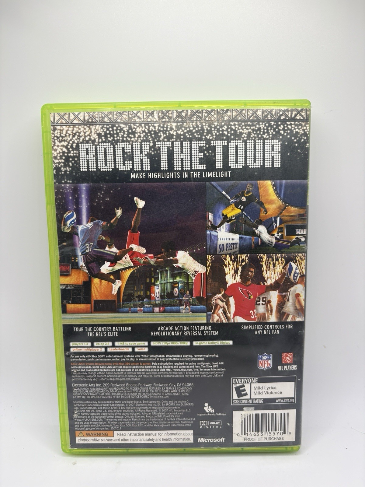 EA SPORTS BIG NFL Tour Microsoft Xbox 360 Game Complete w/ Manual