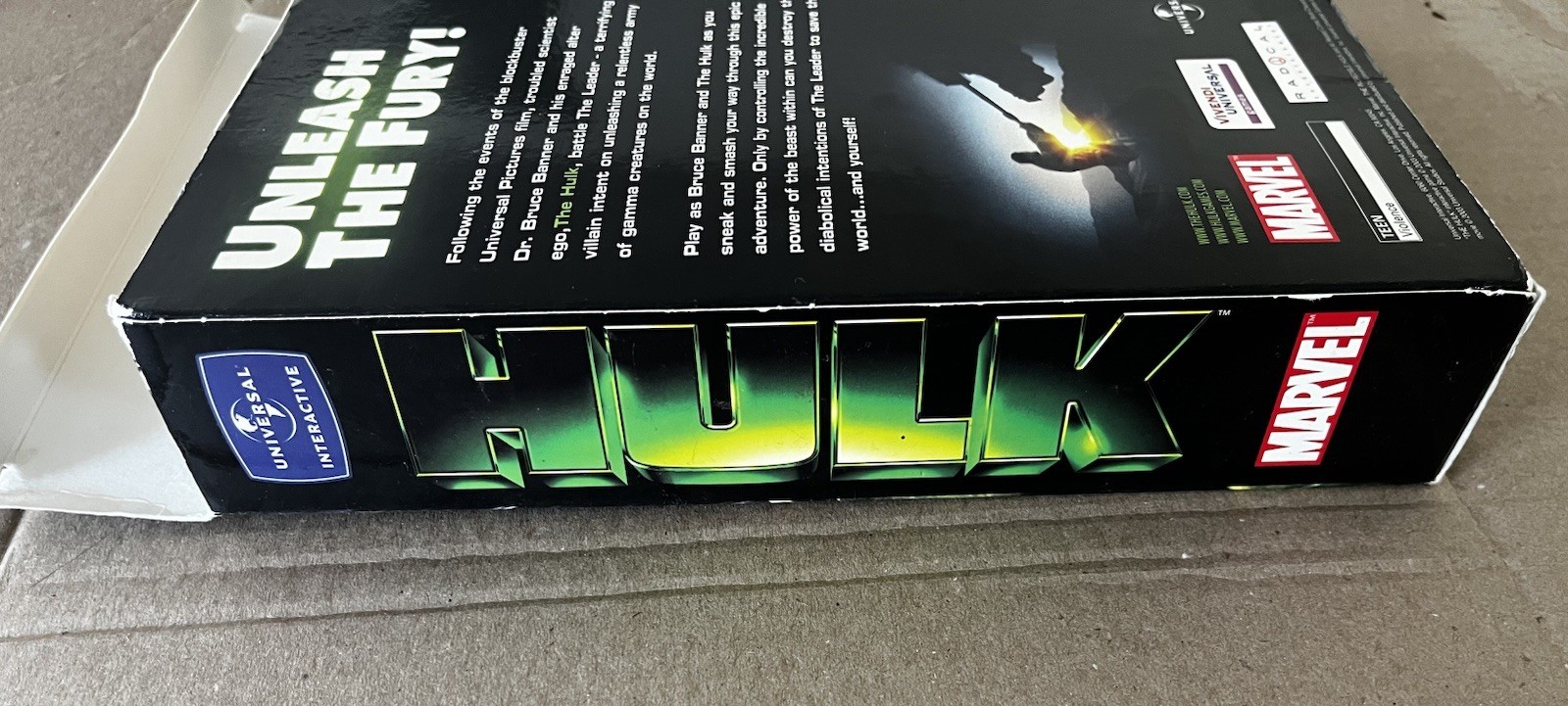 HULK Big Box PC Game CD-rom Universal Interactive Marvel 2003 Incredible Hulk