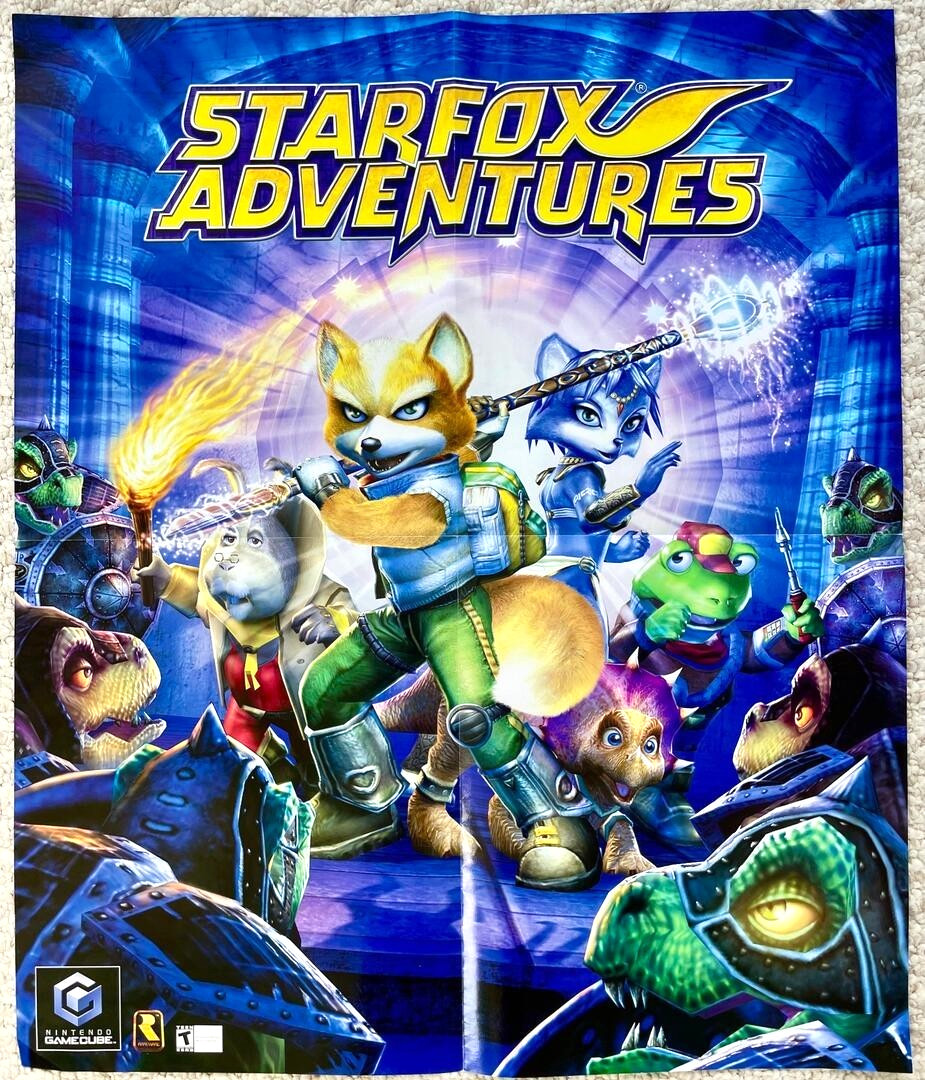 Starfox Adventures Nintendo Gamecube Wal-Mart Promotional Poster