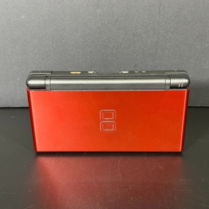 Nintendo DS Lite Handheld Gaming Console Crimson Red w Black TESTED & WORKING