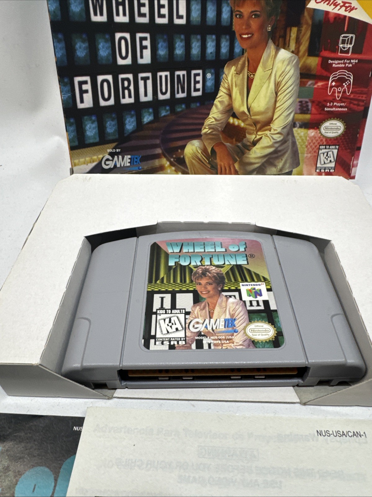 Wheel of Fortune Nintendo 64 N64 CIB Complete W/ Manual & Inserts Authentic