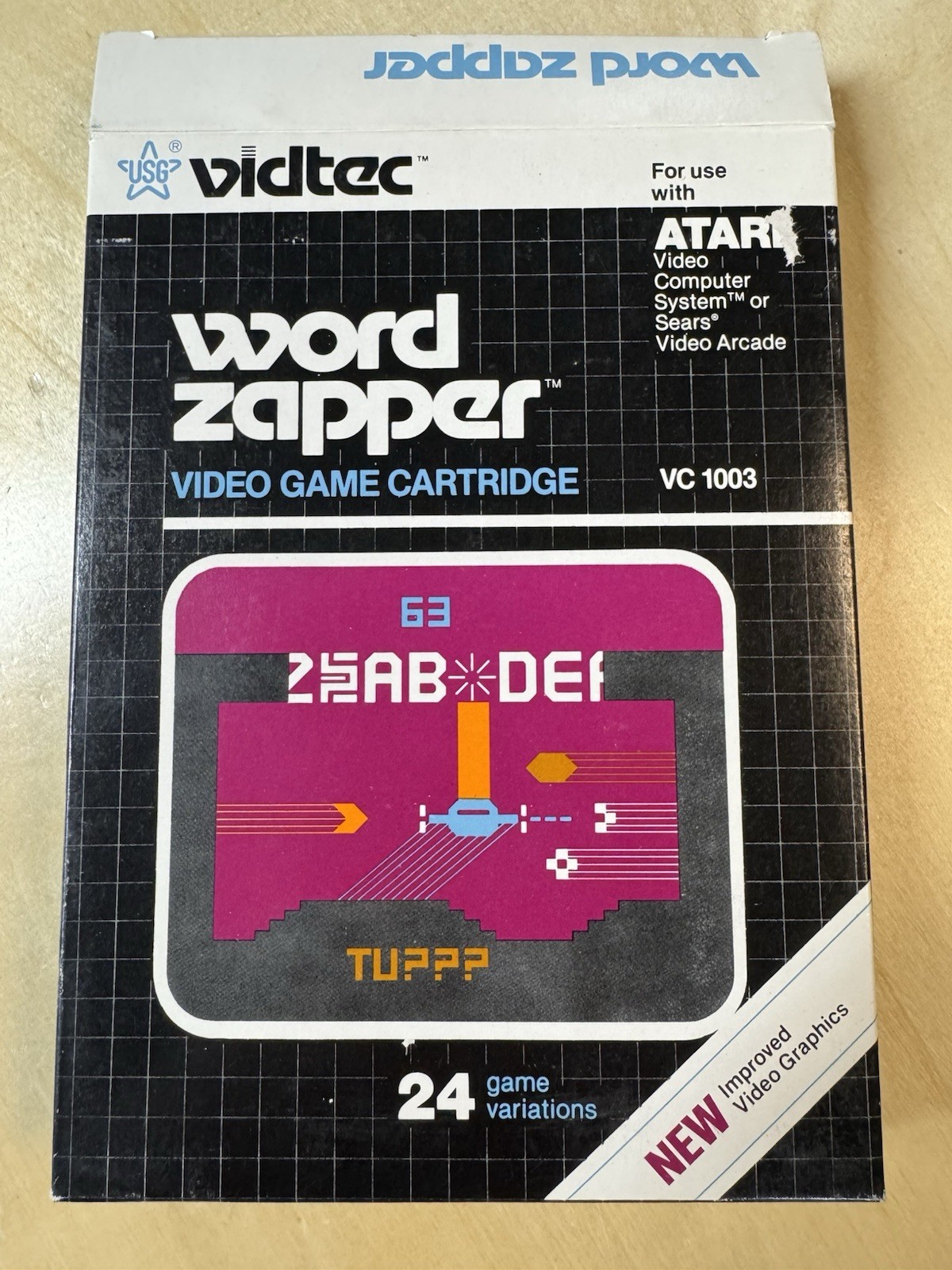 Word Zapper Atari 2600 Game CIB – Complete – Vidtec