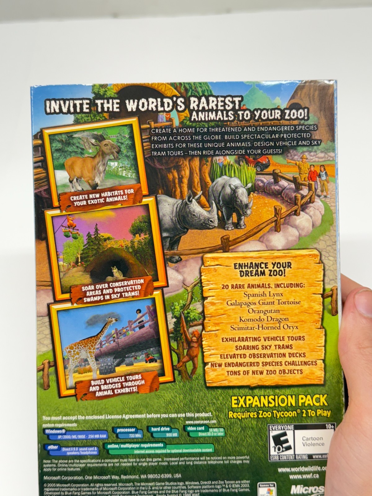 Zoo Tycoon 2 Endangered Species Expansion Pack PC CD-ROM 2005 New Sealed