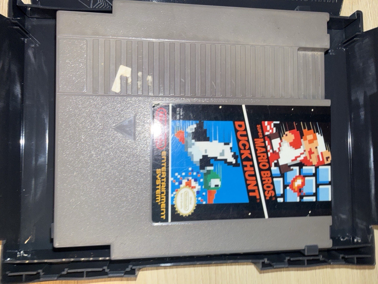 Super Mario Bros. / Duck Hunt NES Authentic Game w/ Custom Game Case Tested