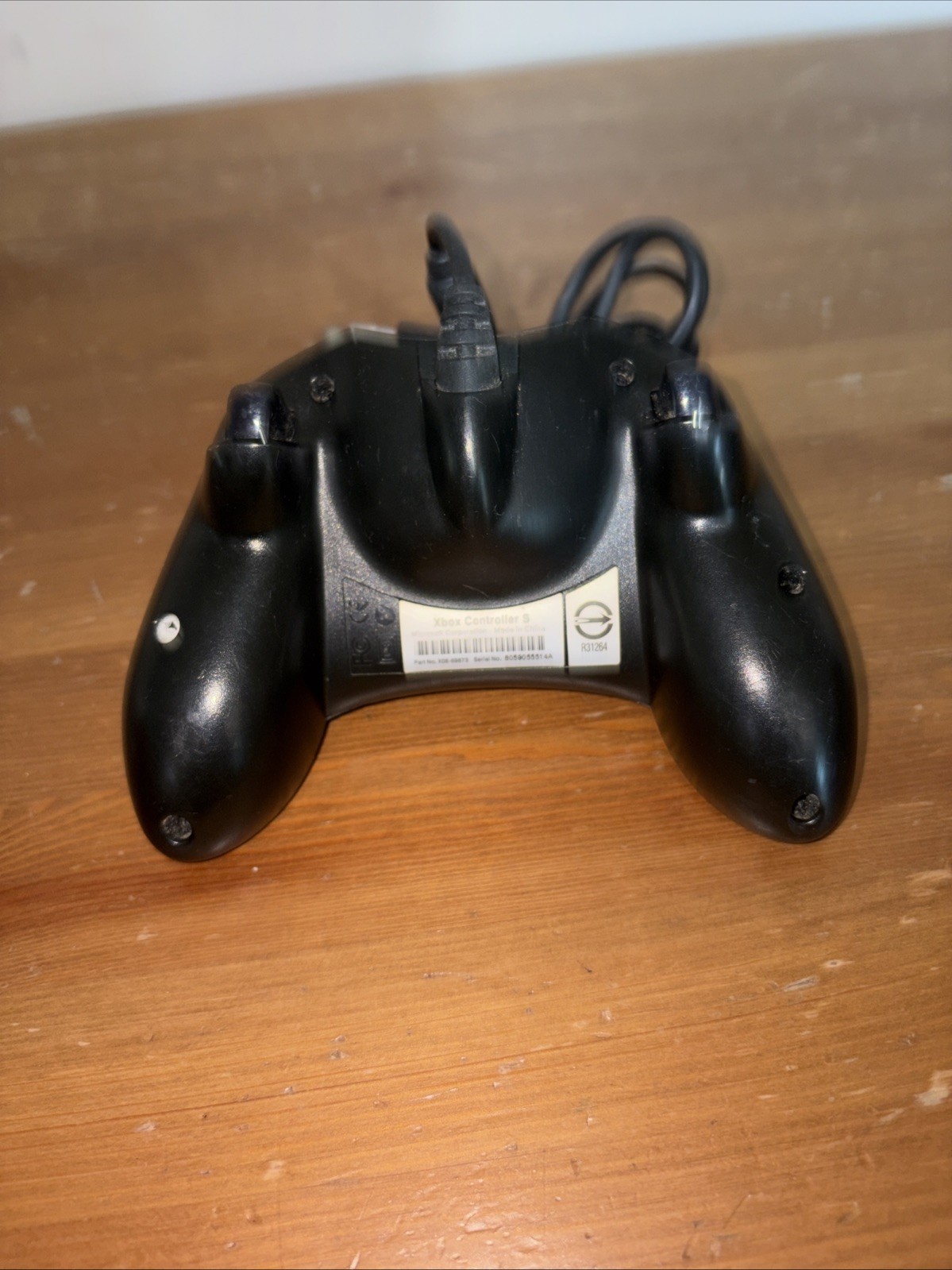 Original Microsoft Xbox Controller S Type Black X08-69873 OEM Wired TESTED WORKS