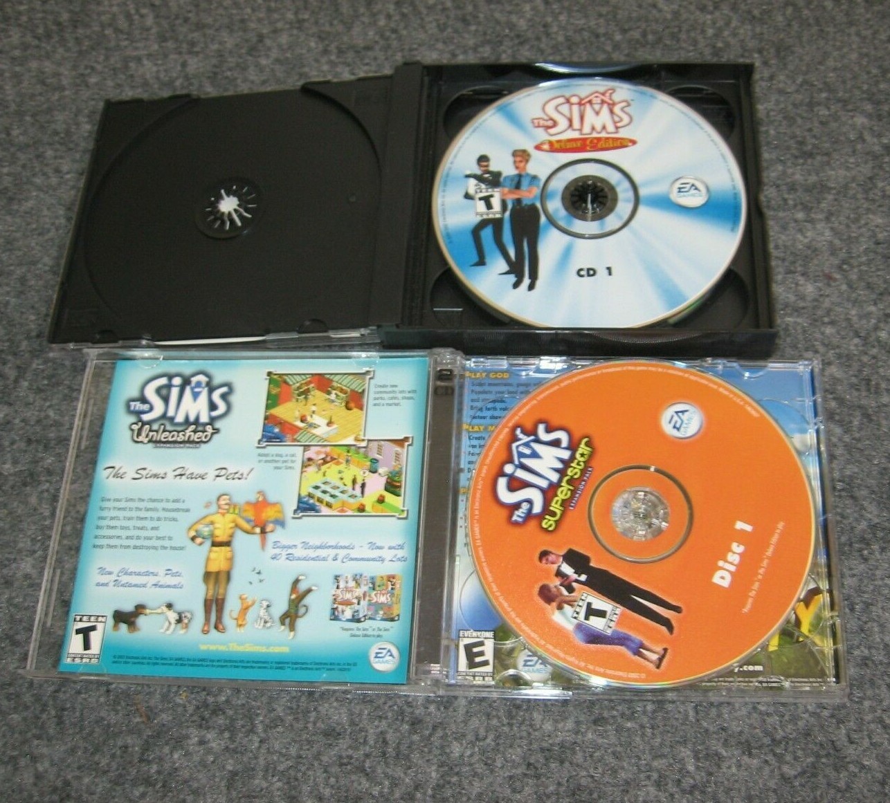 The Sims LOT Double Deluxe PC Game Super-Star Expansion Pack Open For Business 2