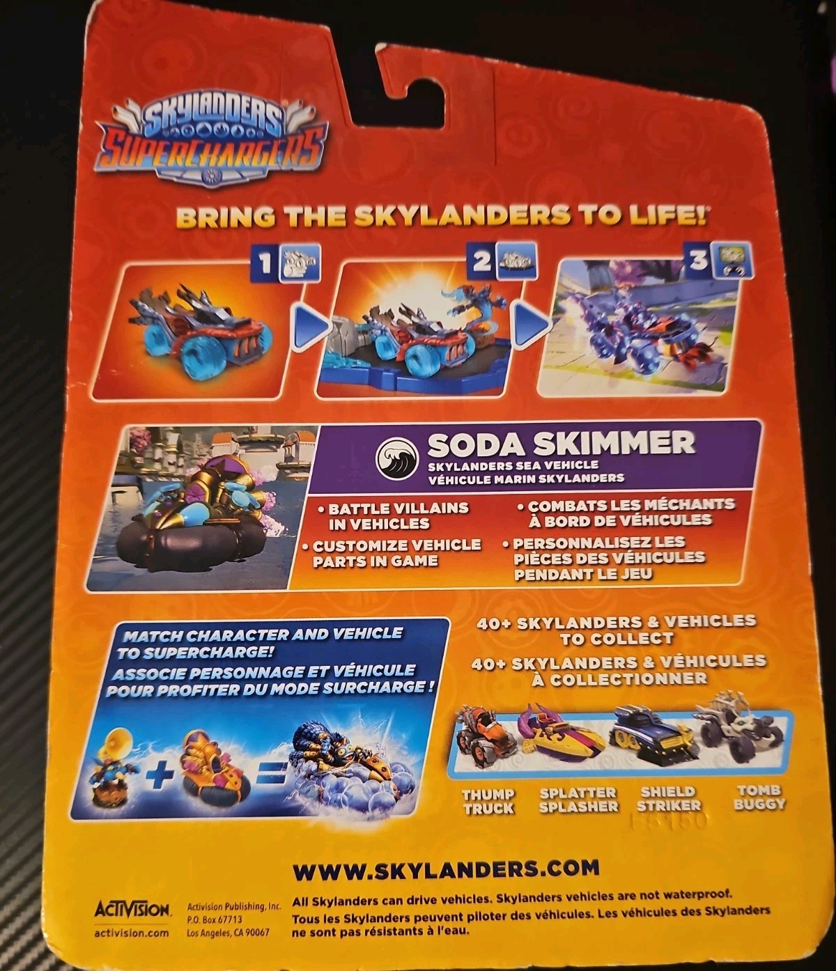 Skylanders Superchargers Soda Skimmer Sea Vehicle Magic Sea Marin Figure Sticker