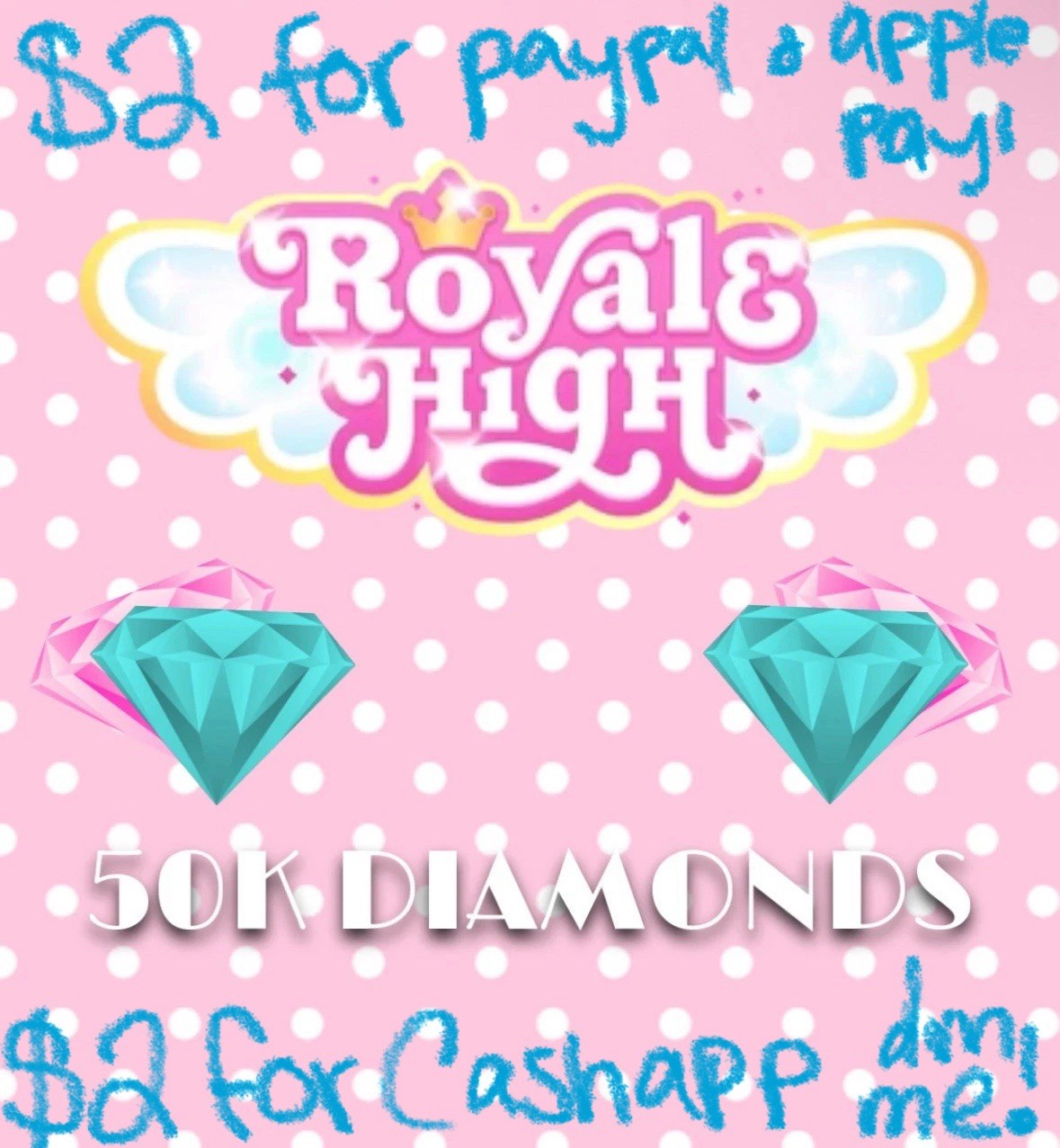 50K ROYALE HIGH DIAMONDS | CHEAP ✅READ DESCRIPTION✅