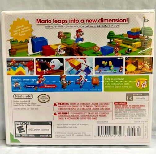 New Super Mario Bros. 2 & 3D Land & Maker 3DS Brand New Game Bundle (Sealed)