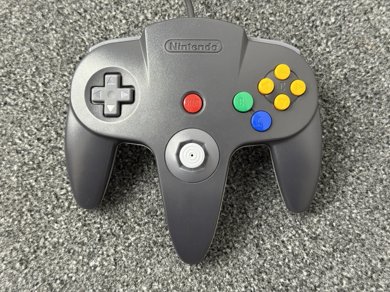 Nintendo 64 Black & Gray Japanese Limited Edition N64 Controller Complete In Box
