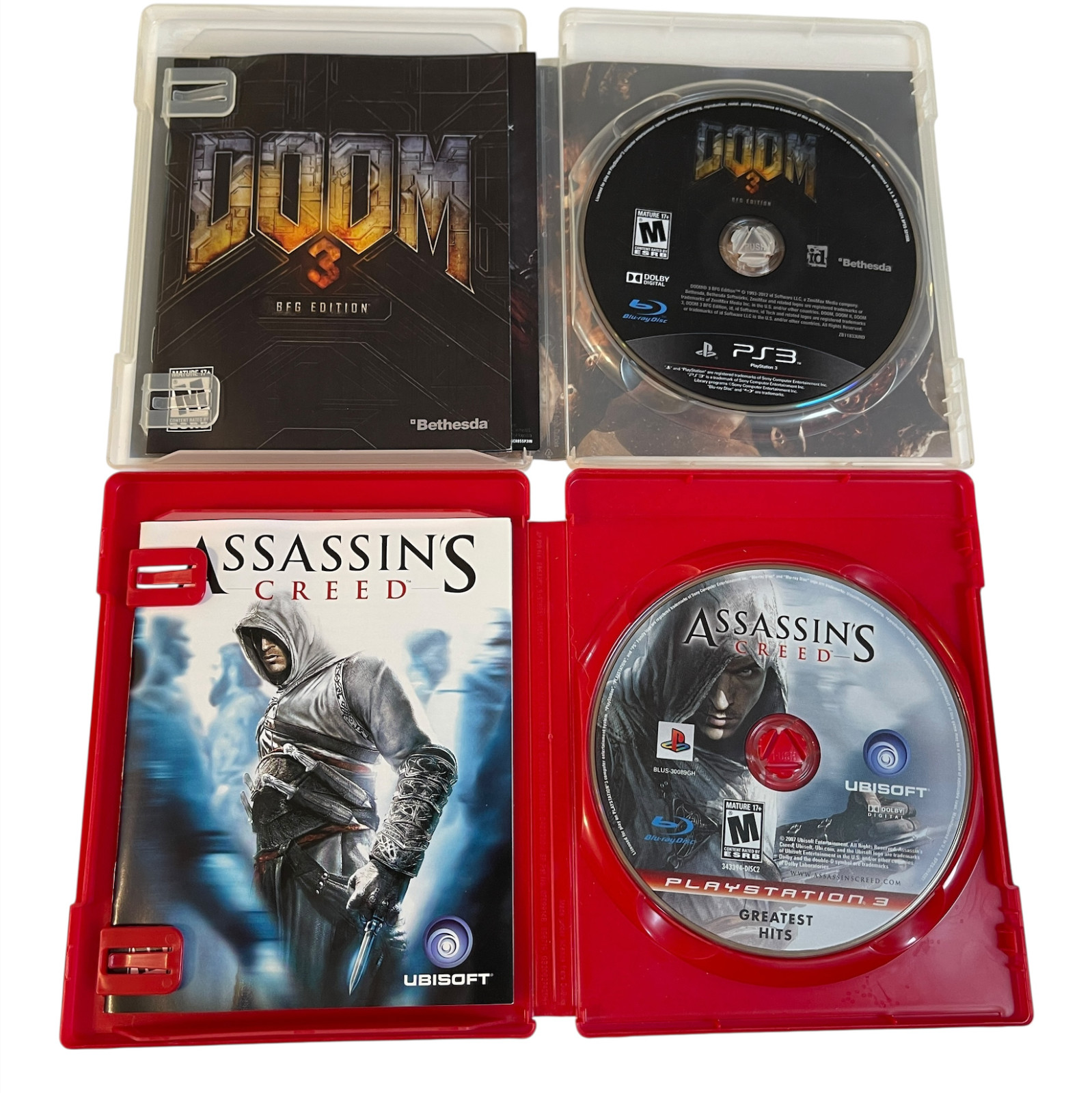 Playstation 3 PS3 7 Game Lot Bioshock Assassin’s Creed Doom 3 Tested Clean Discs