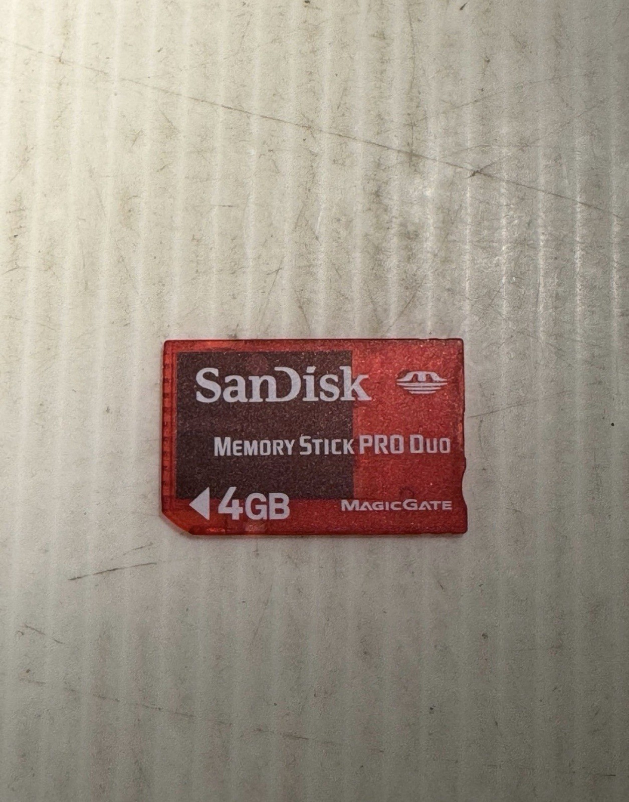 PSP 4GB Sandisk Red Memory Stick Pro Duo Tested Memory Card