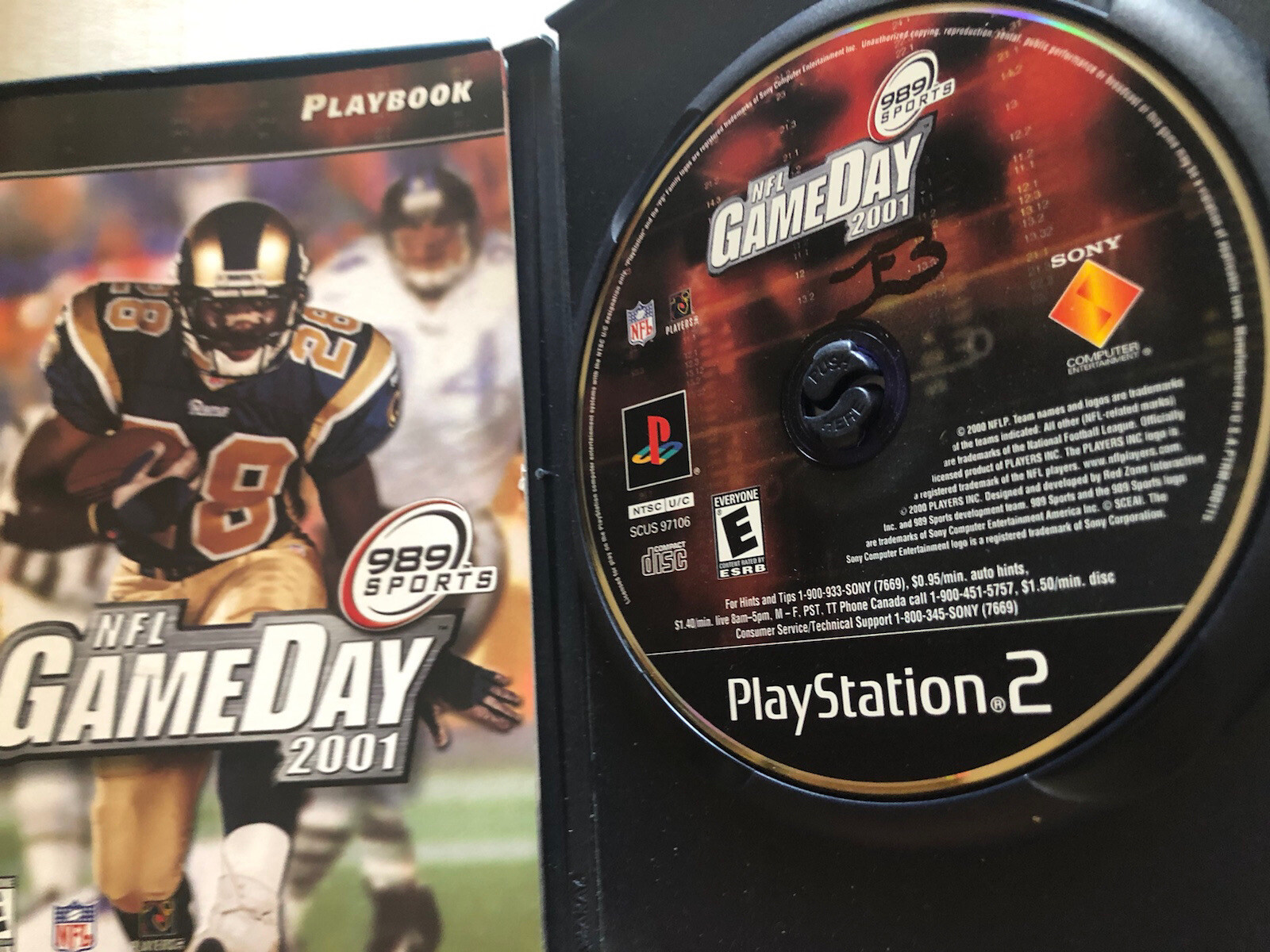 NFL GameDay 2001 (Sony PlayStation 2, PS2, 2000) Video Game 🎮 Football 🏈