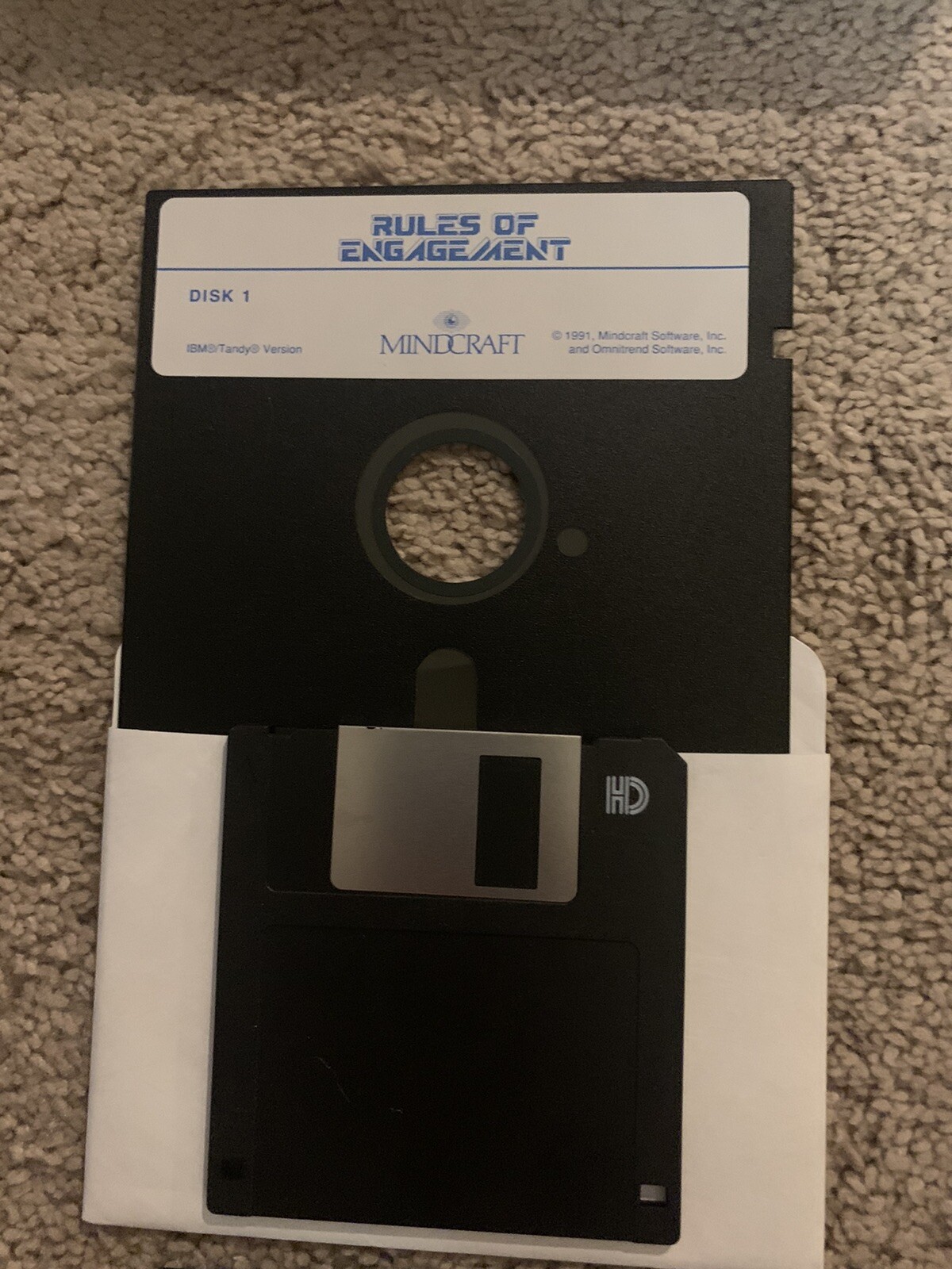 RULES OF ENGAGEMENT IBM/TANDY PC COMPUTER GAME 1991 MINDCRAFT (WITH MANUAL)