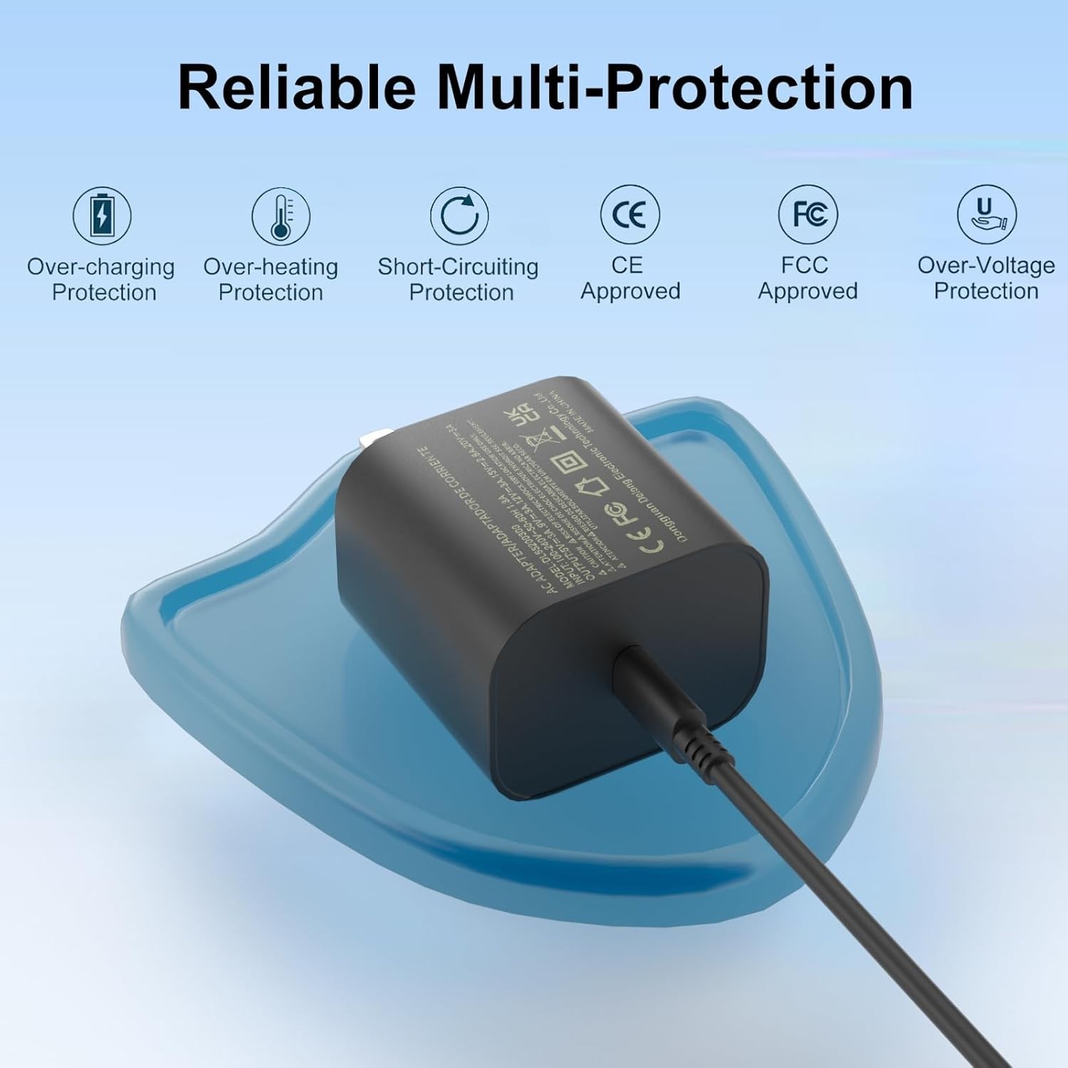 20V 3A Fast Charging Adapter with 5ft USB-C Cable for Ultimate Gaming