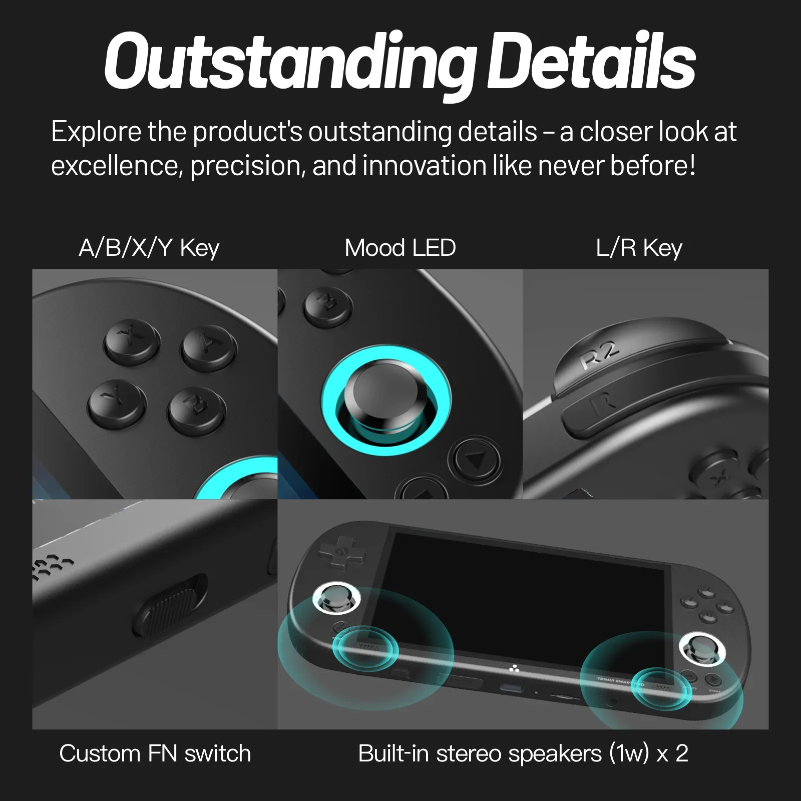 Retro Handheld Console Trimui Smart Pro, 4.96″ IPS Linux RGB Joystick Game Gift