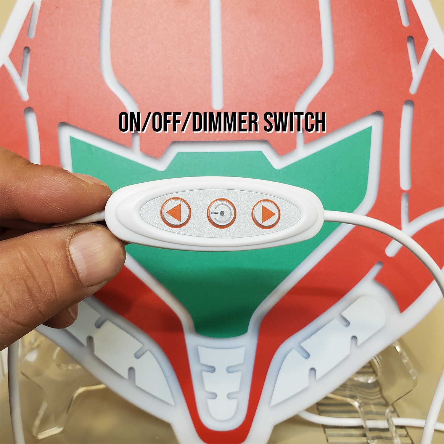 Metroid Samus Helmet plastic neon LED sign w/ dimmer switch + retro gaming gift