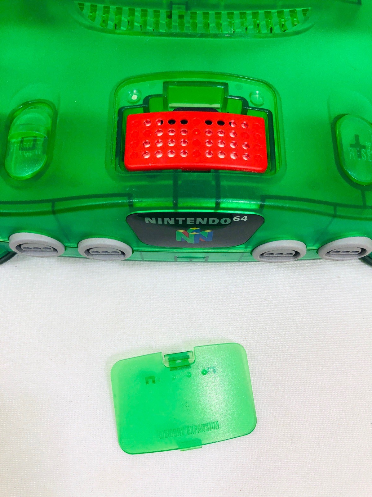 Nintendo 64 Jungle Green N64 Console Expansion Pak RF Cable NO Controller Tested