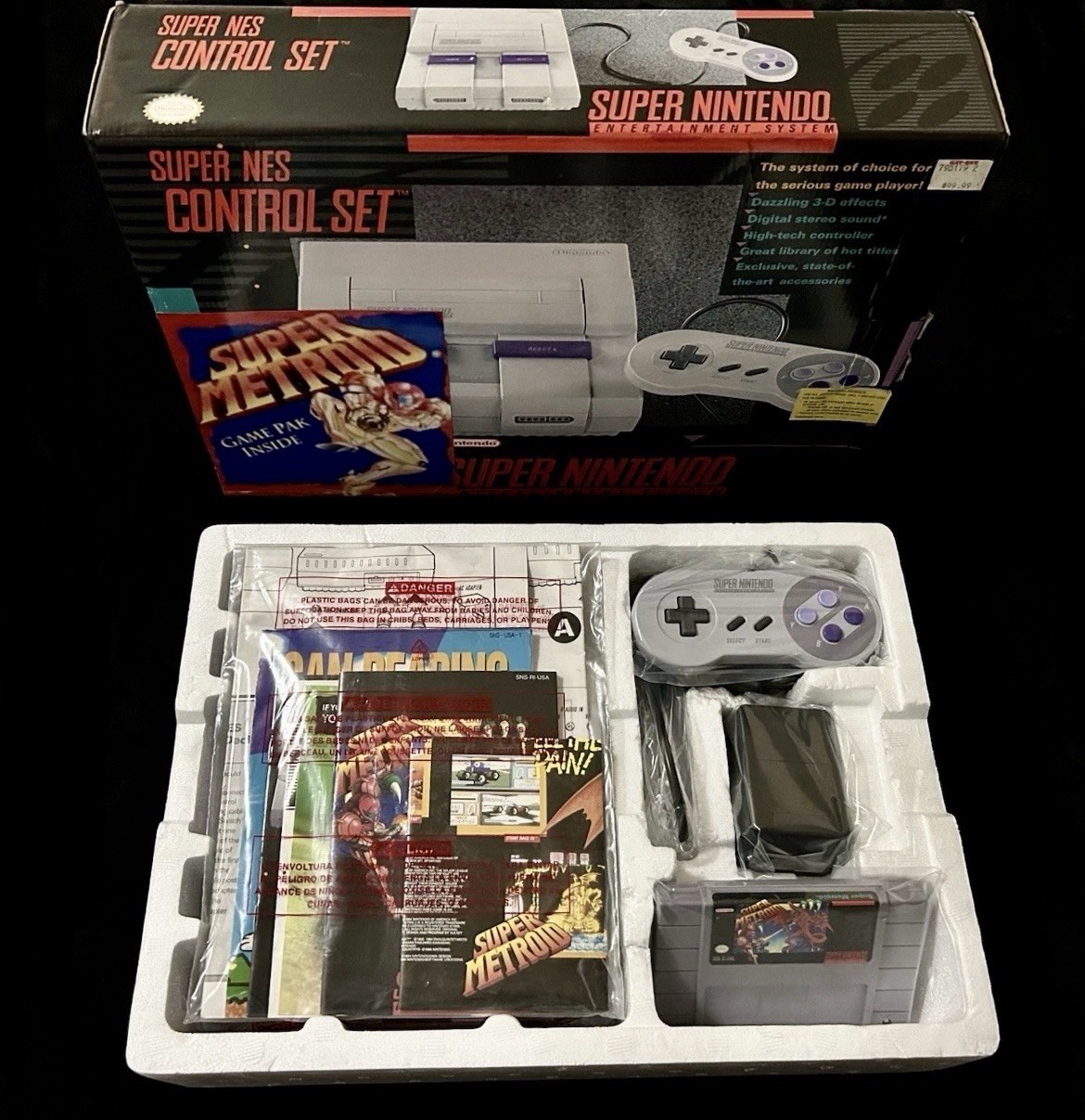SNES NINTENDO SUPER METROID CONSOLE VARIANT SET (RAREST SNES SET) HOLY GRAIL !!!